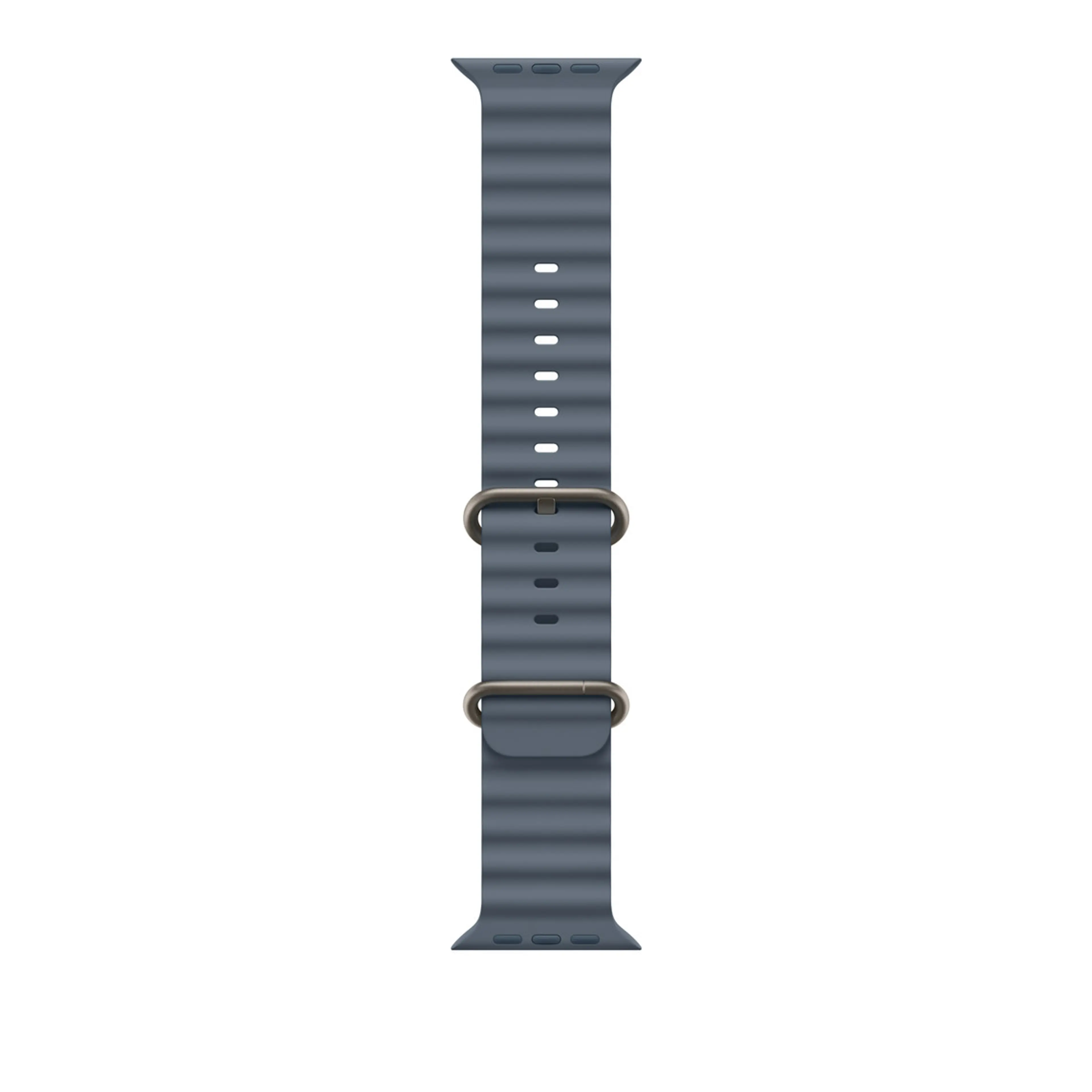 49mm Anchor Blue Ocean Band Extension - Natural Titanium Finish
