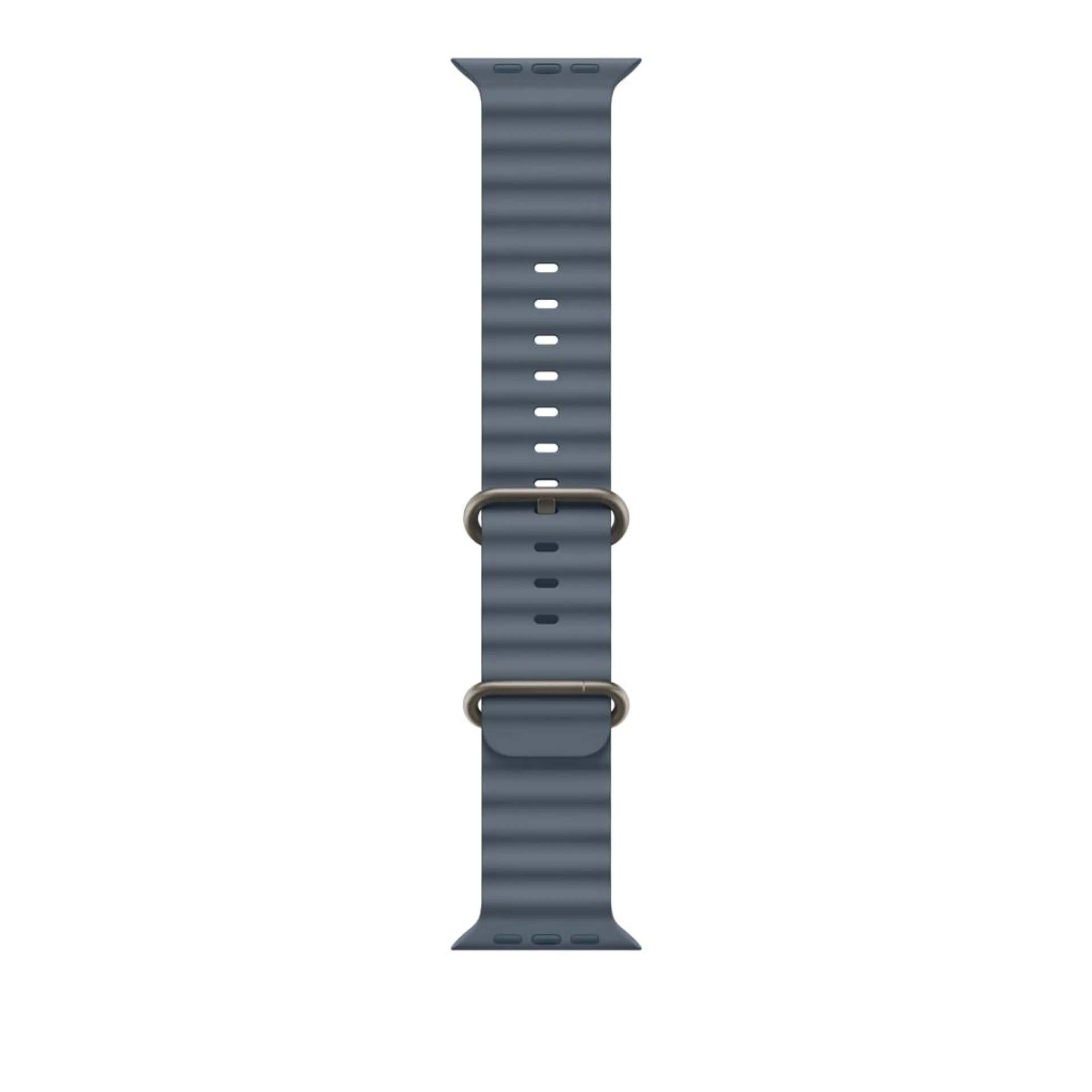 49mm Anchor Blue Ocean Band - Natural Titanium Finish