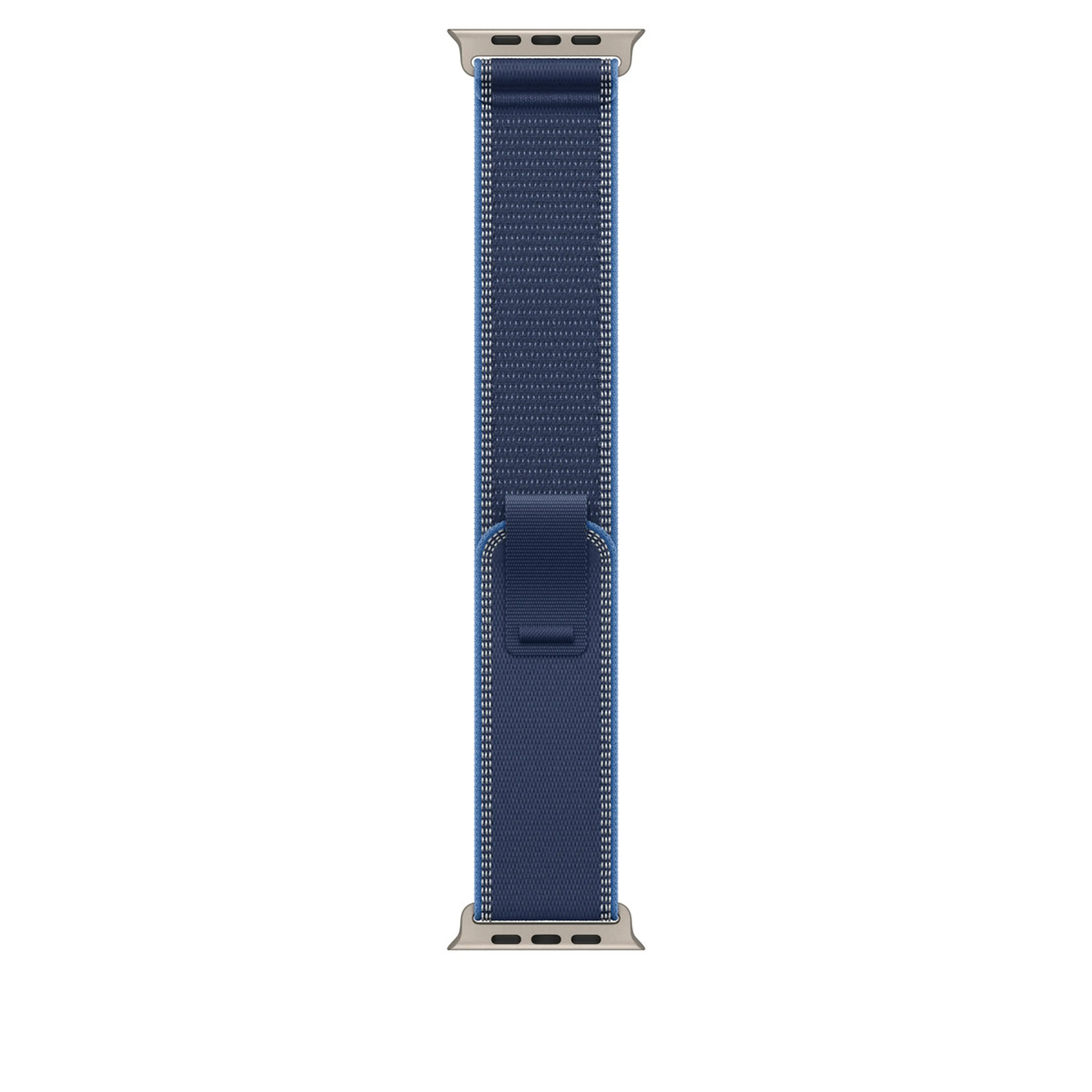 49mm Blue/Bright Blue Trail Loop - M/L - Natural Titanium Finish