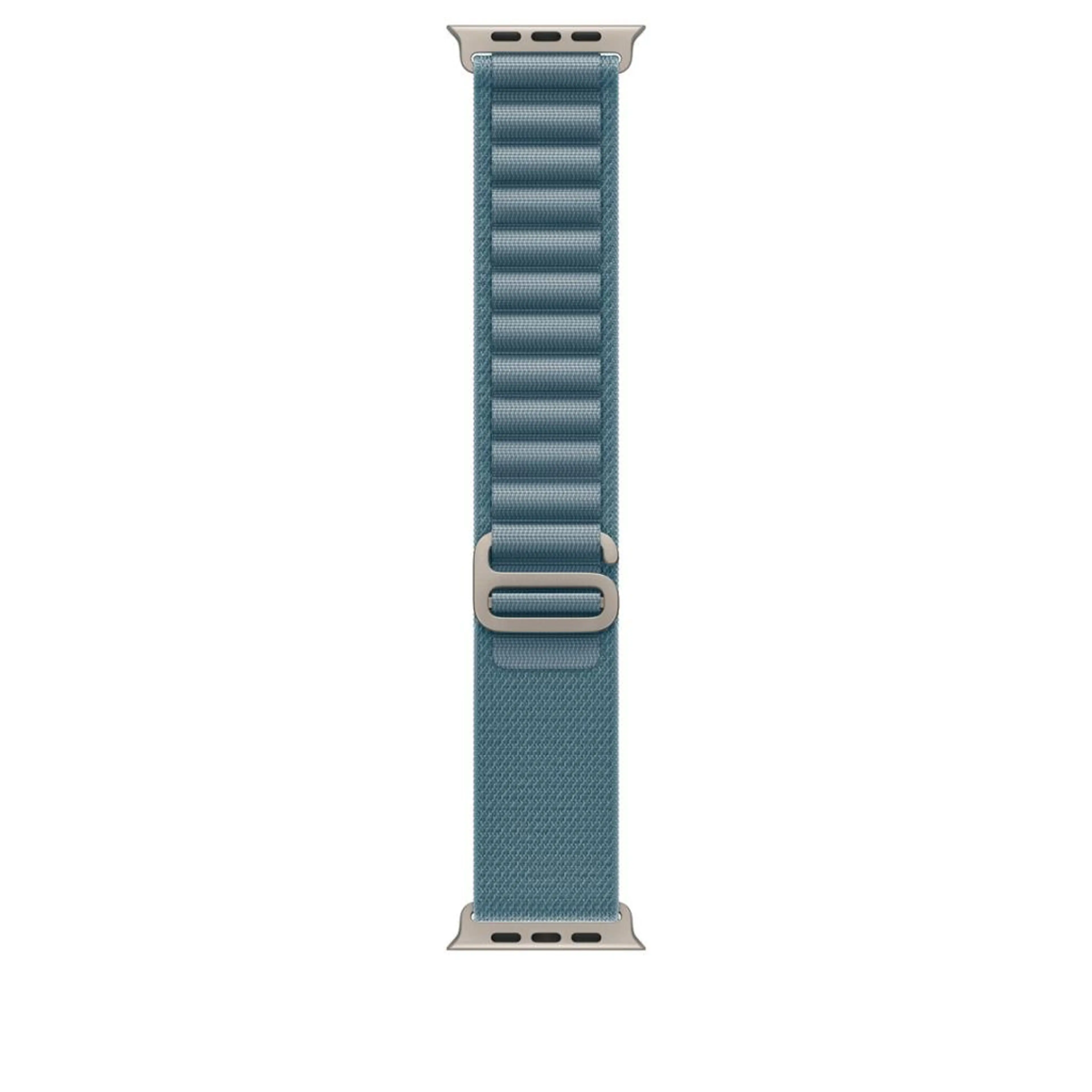49mm Light Blue Alpine Loop - Medium - Natural Titanium Finish