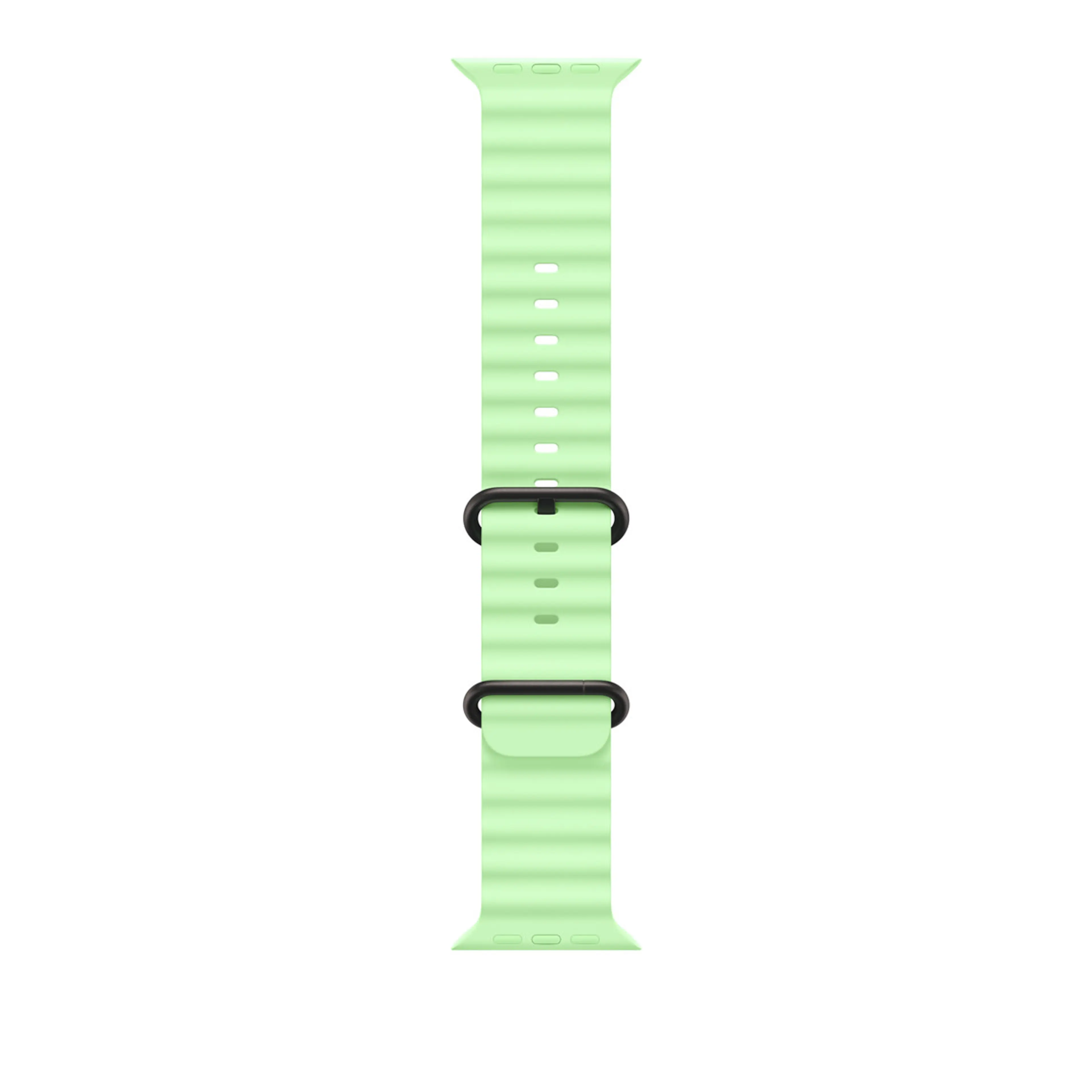 49mm Neon Green Ocean Band Extension - Black Titanium Finish