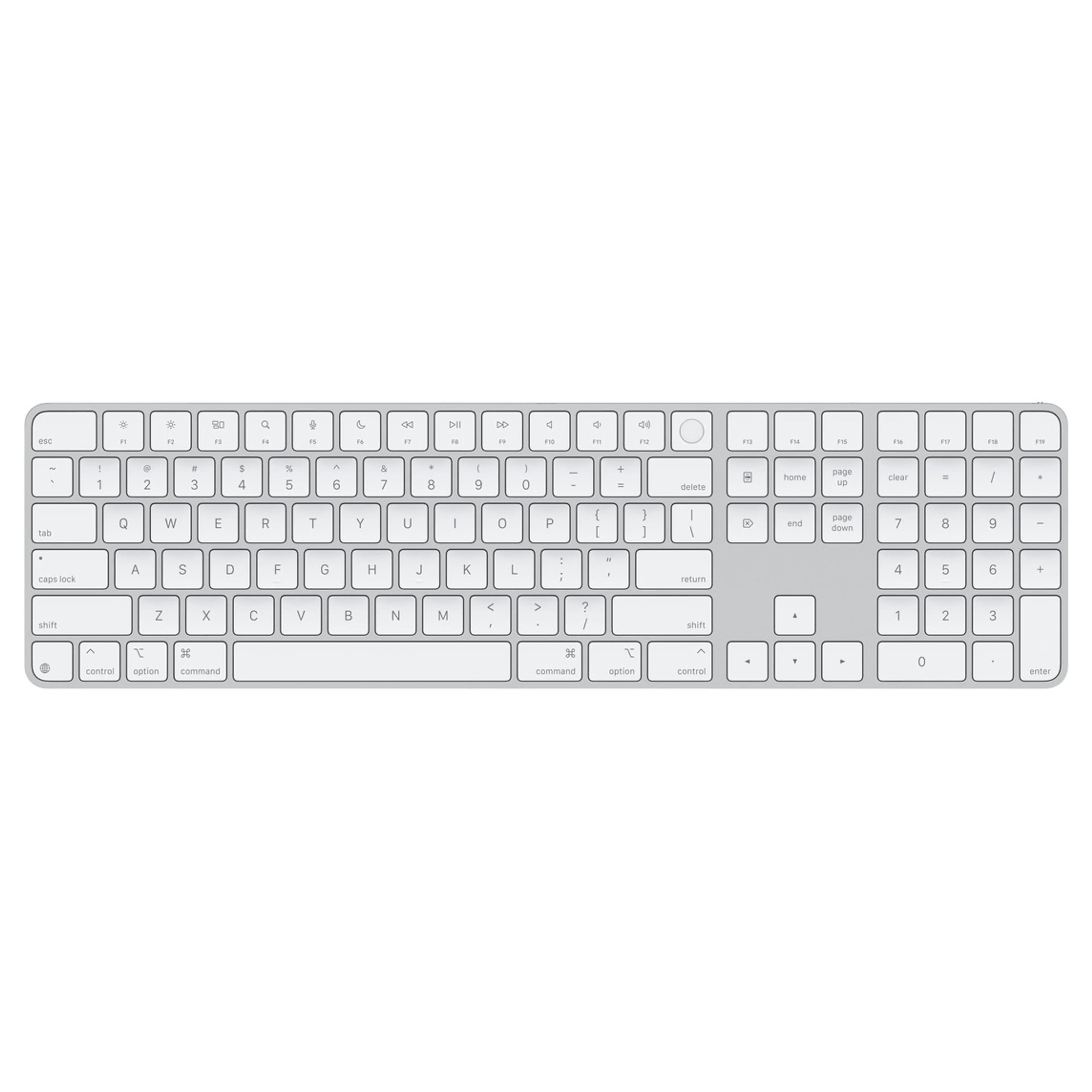 Apple Magic Keyboard (2024) w Touch ID and Numeric Keypad - Ukrainian - White Keys