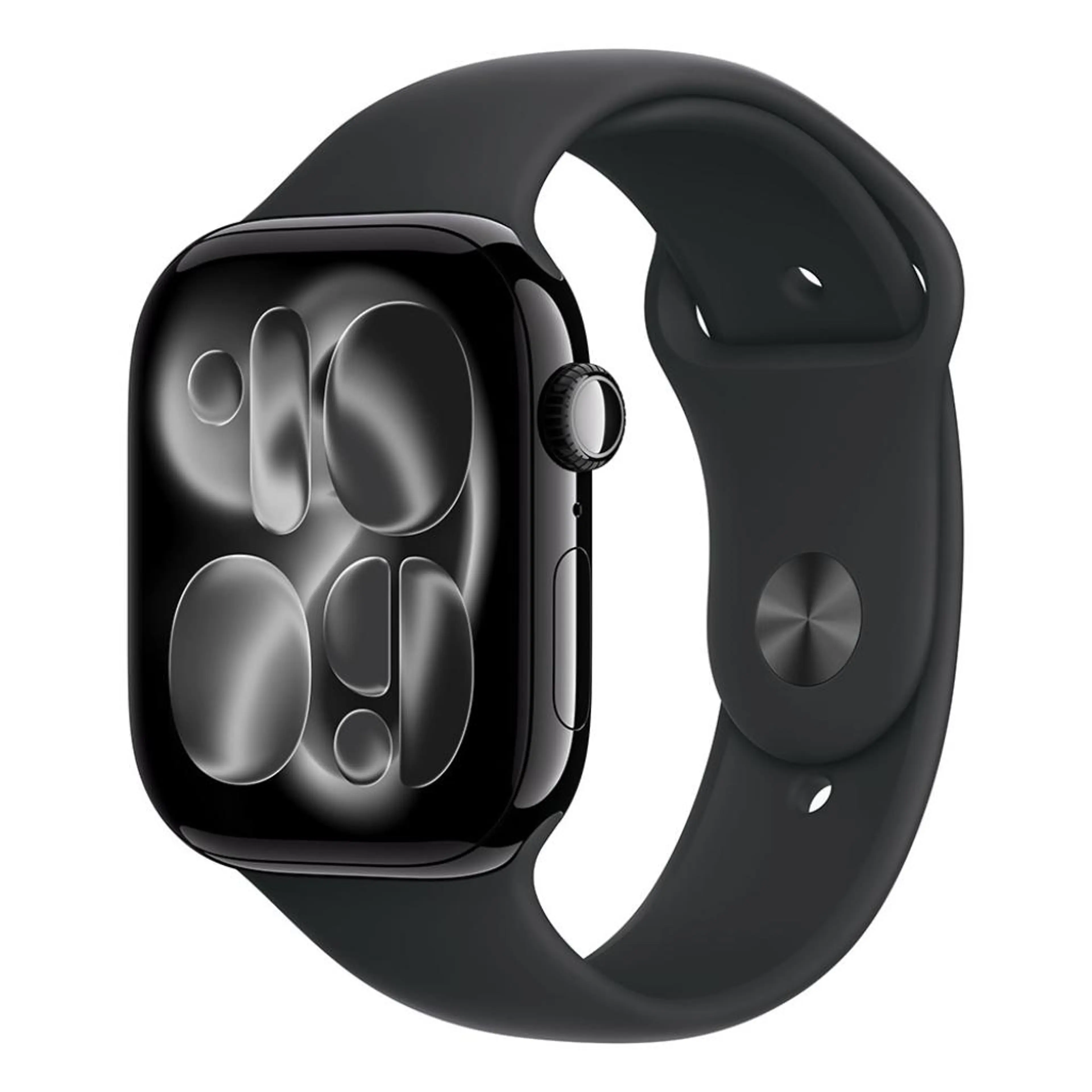 Apple Watch Series 11 GPS + Cellular 46mm Jet Black Aluminium Case with Black Sport Band - S/M