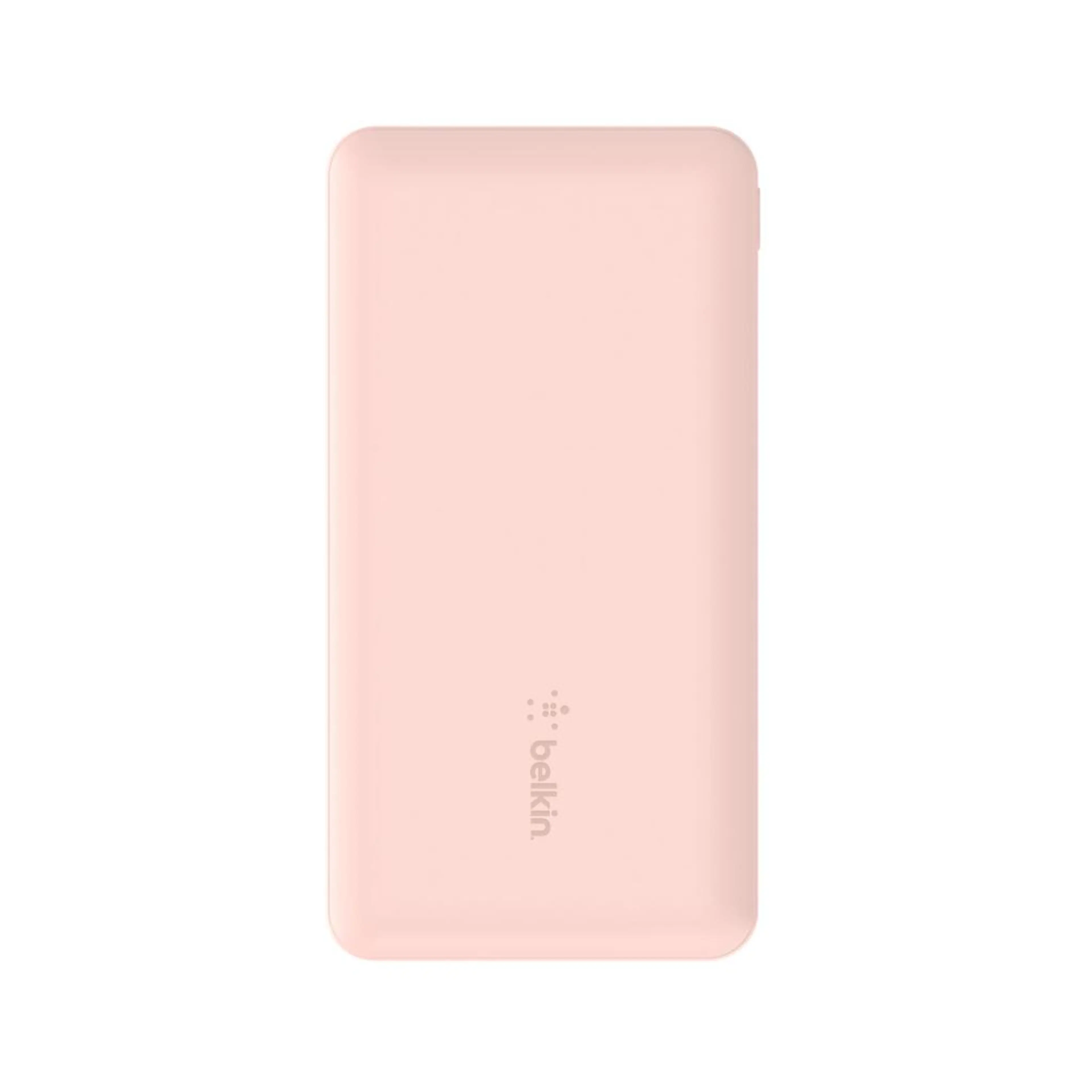 Belkin BOOST CHARGE (10000 mAH) Power Bank with USB-C 15W - Dual USB-A - 15cm USB-A to C Cable - Pink