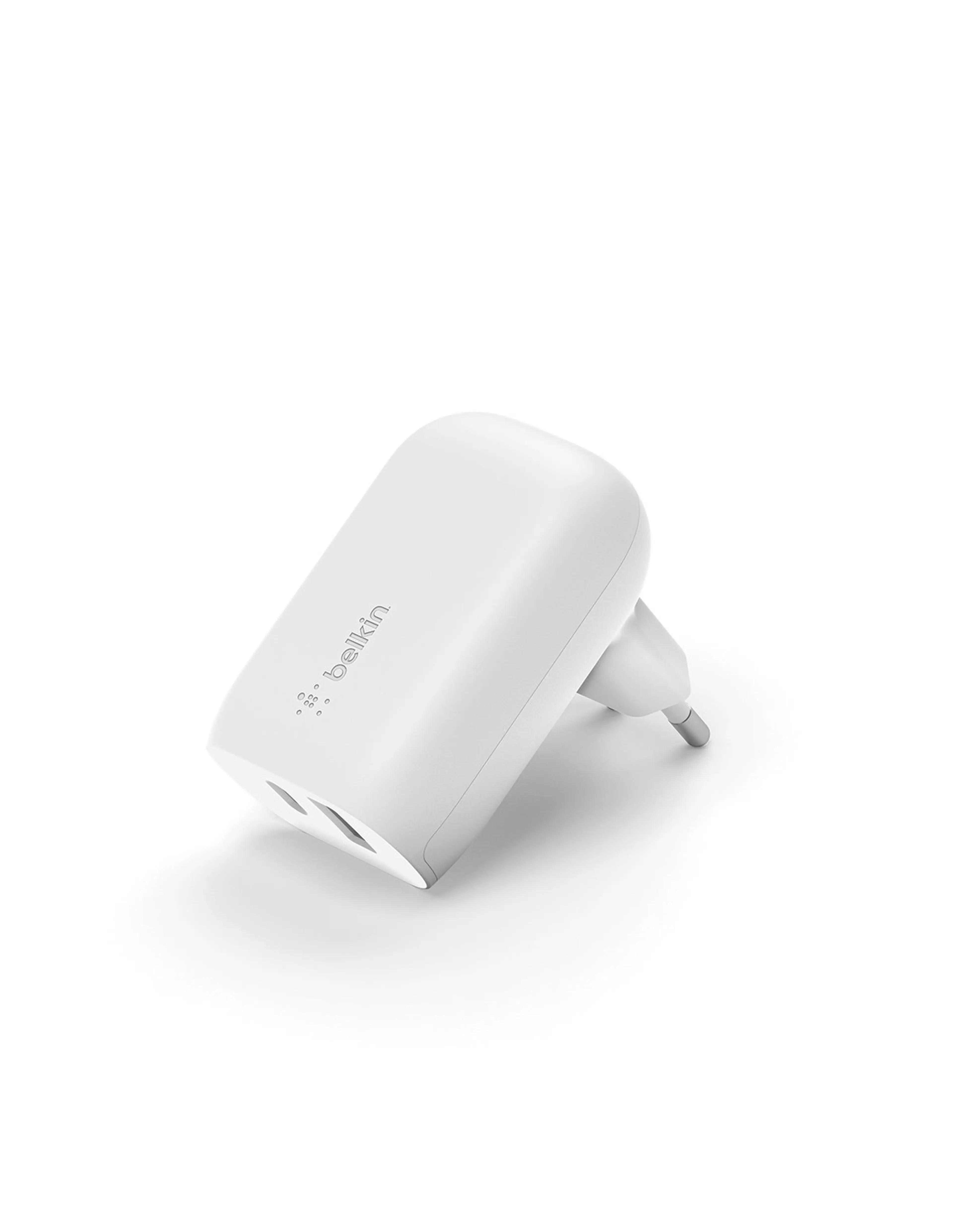 Belkin BOOST CHARGE 37w - 25w USB-C PD PPS + 12w USB-A Dual Wall Charger - White