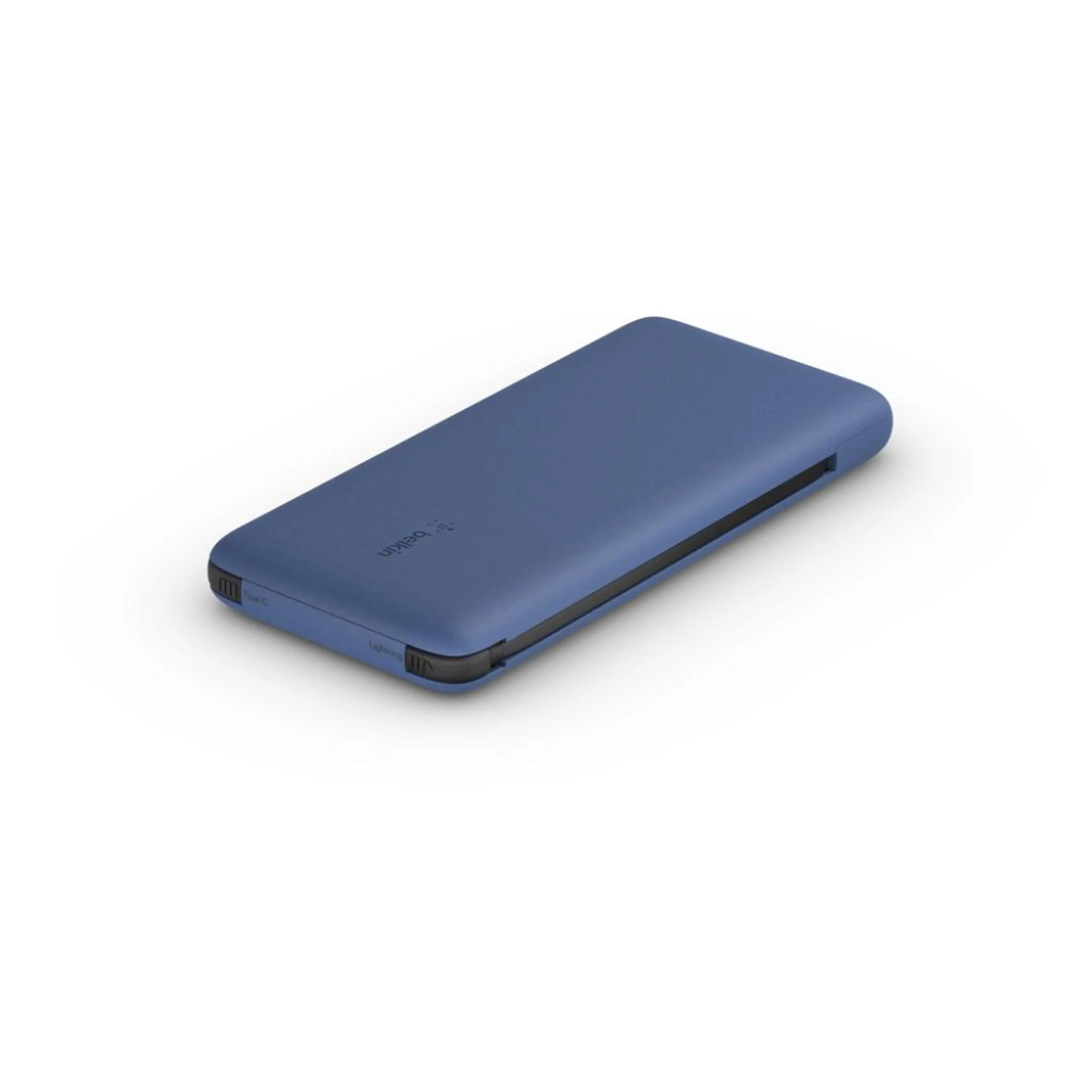 Belkin BOOST CHARGE Plus 10K USB-C Power Bank with Integrated Cables - Blue