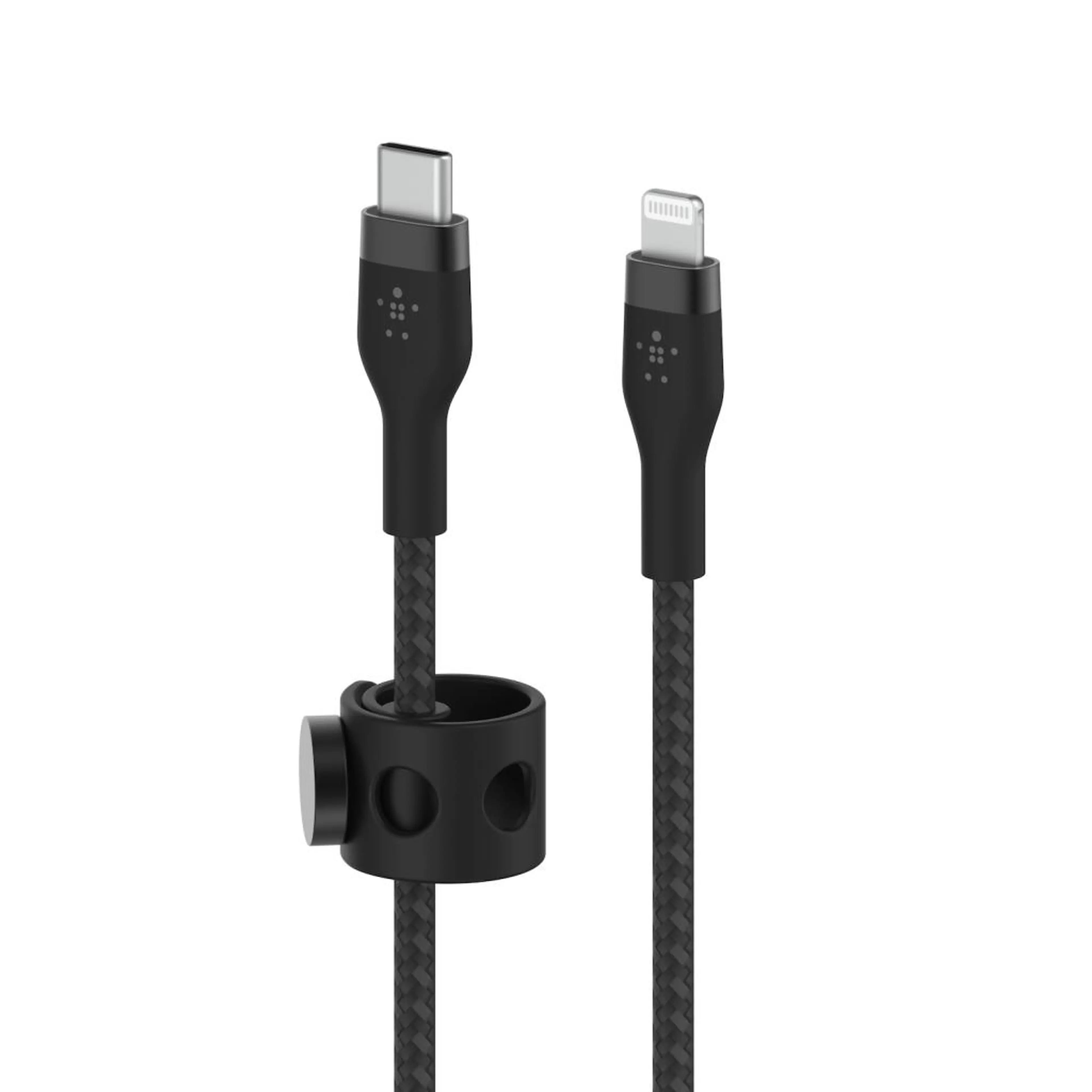 Belkin BOOST CHARGE PRO Flex USB-C to LTG; Braided Silicone Cable - 1M - Black