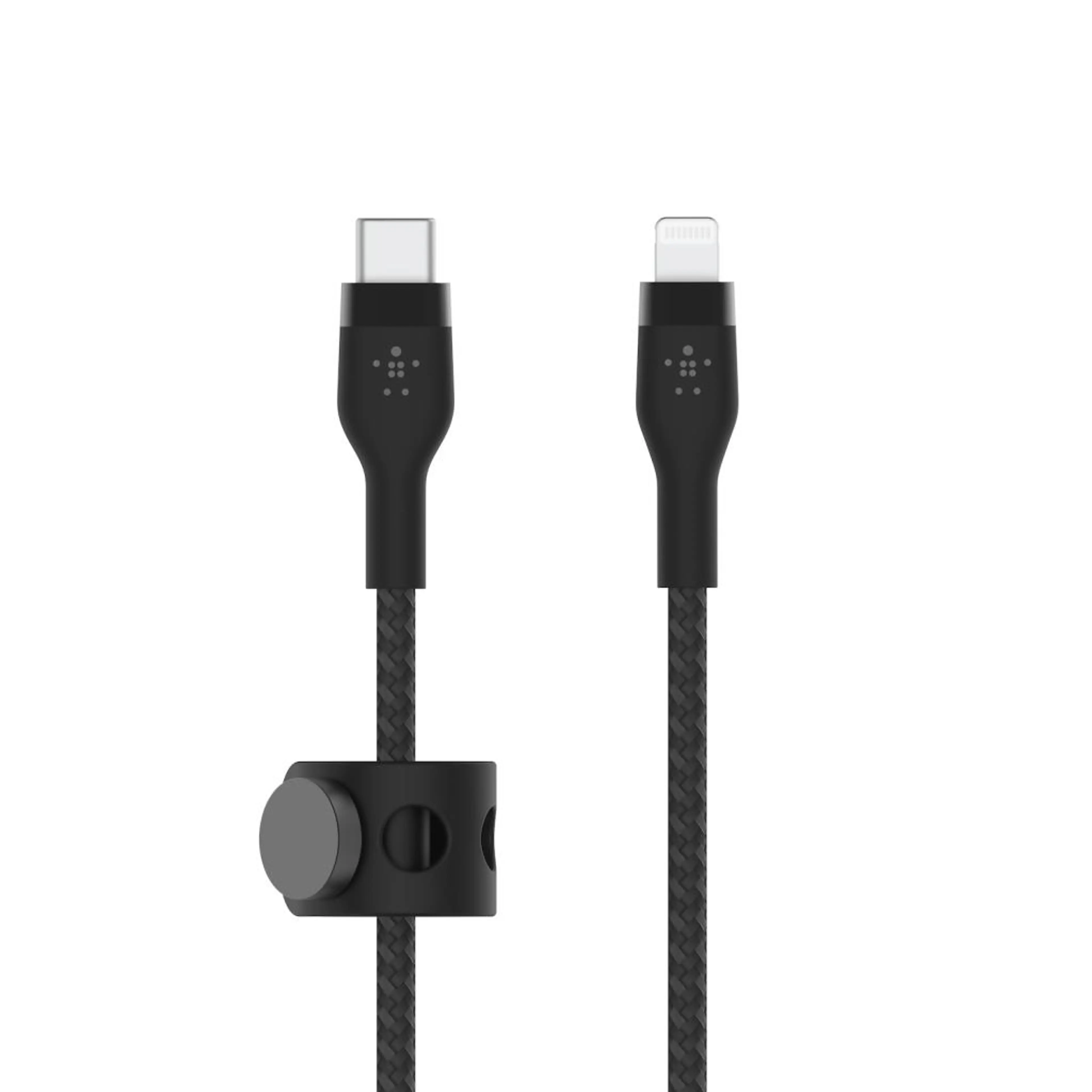 Belkin BOOST CHARGE PRO Flex USB-C to LTG; Braided Silicone Cable - 2M - Black