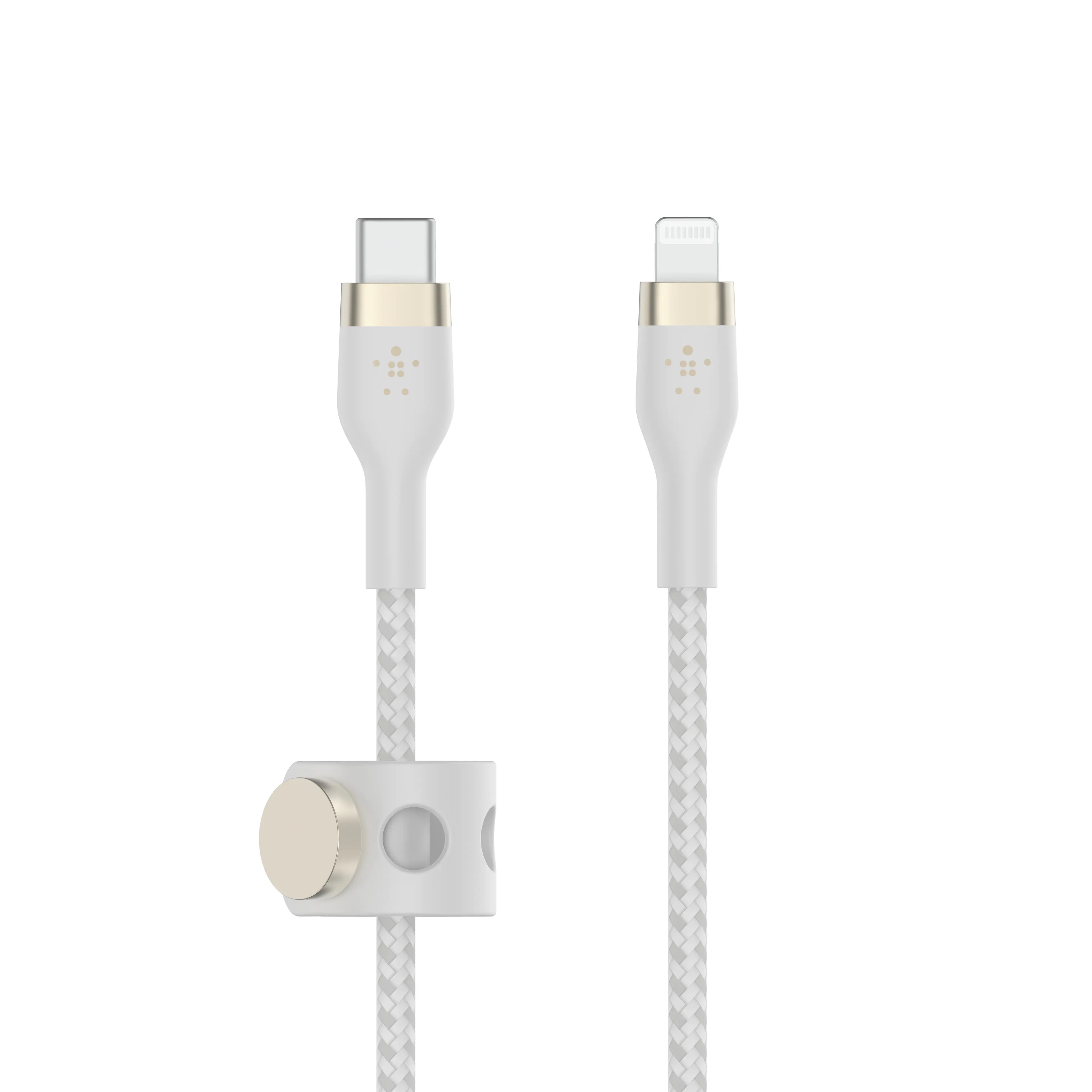 Belkin BOOST CHARGE PRO Flex USB-C to LTG; Braided Silicone Cable - 2M - White