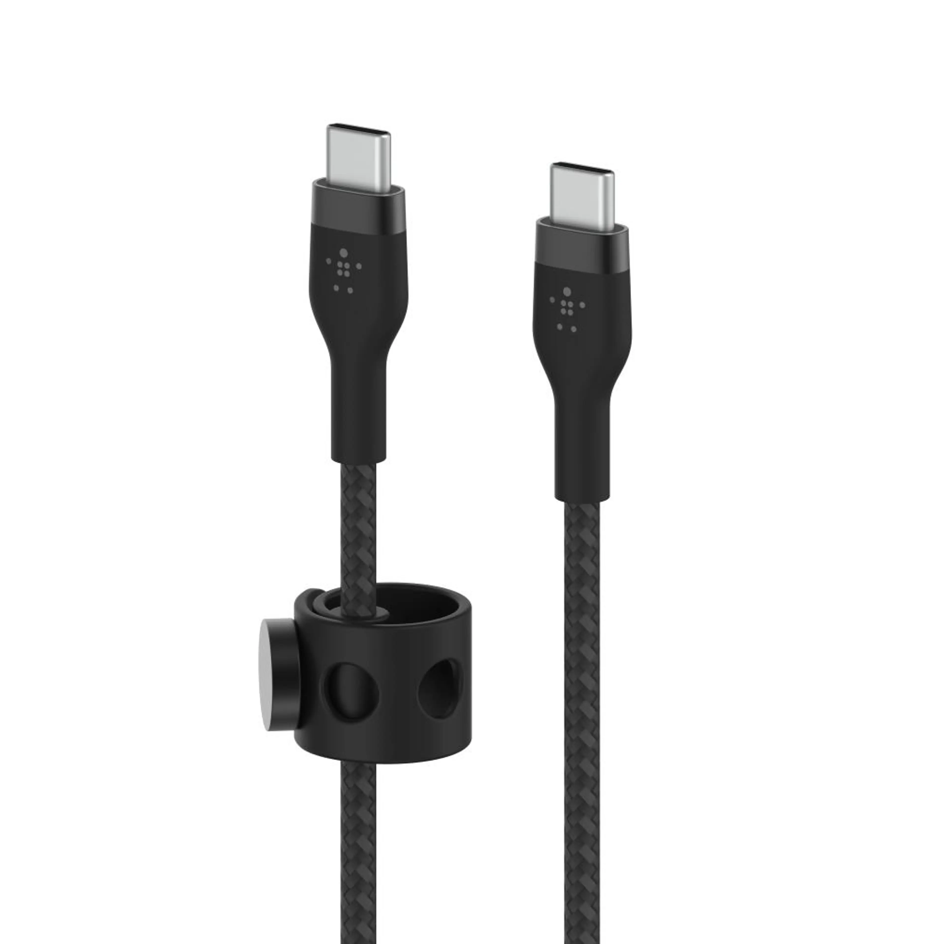 Belkin BOOST CHARGE PRO Flex USB-C to USB-C 2.0; Braided Silicone Cable - 2M - Black