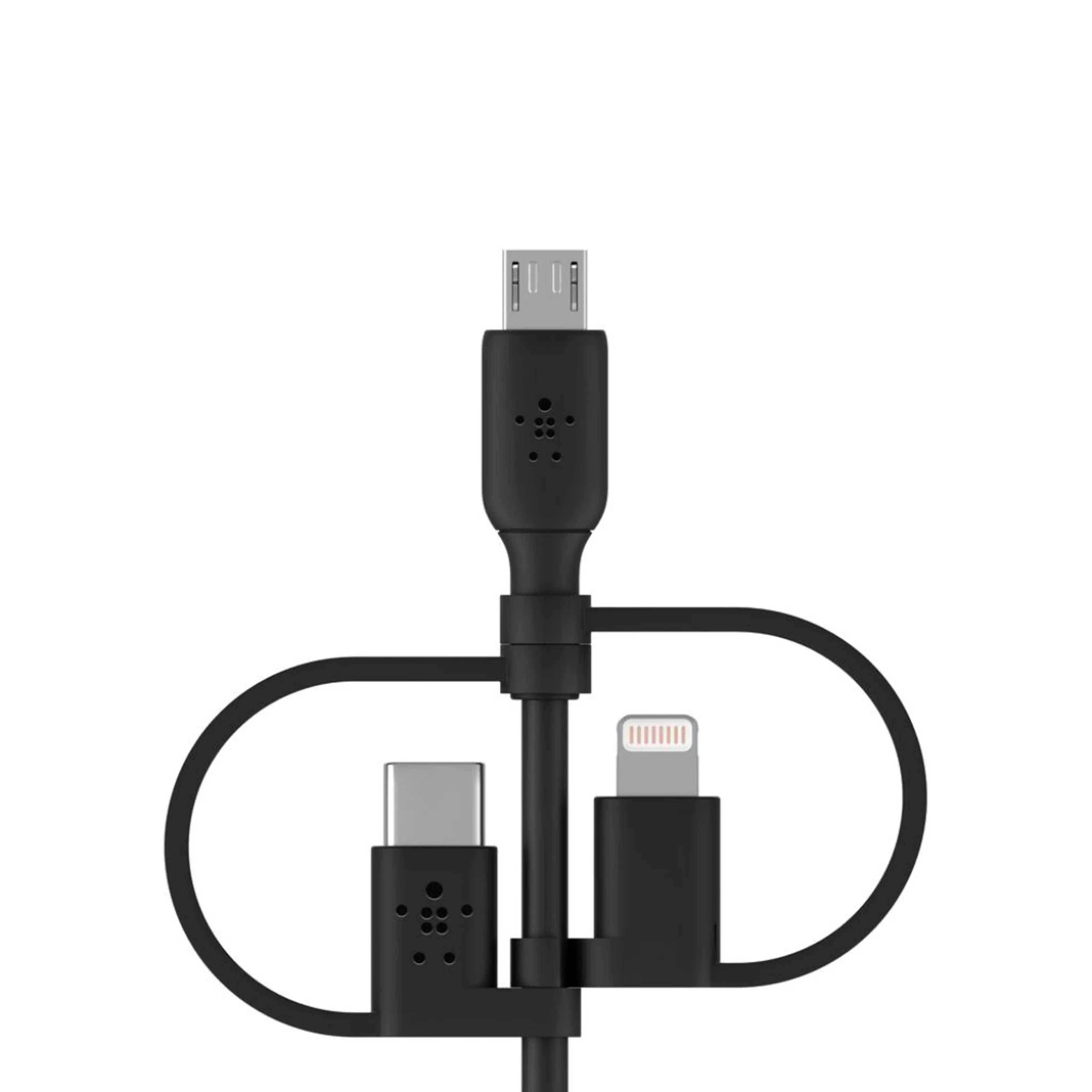 Belkin BOOST CHARGE Universal charging cable (Lightning/Micro-USB/USB-C to USB-A) Cable; PVC - 1M - Black
