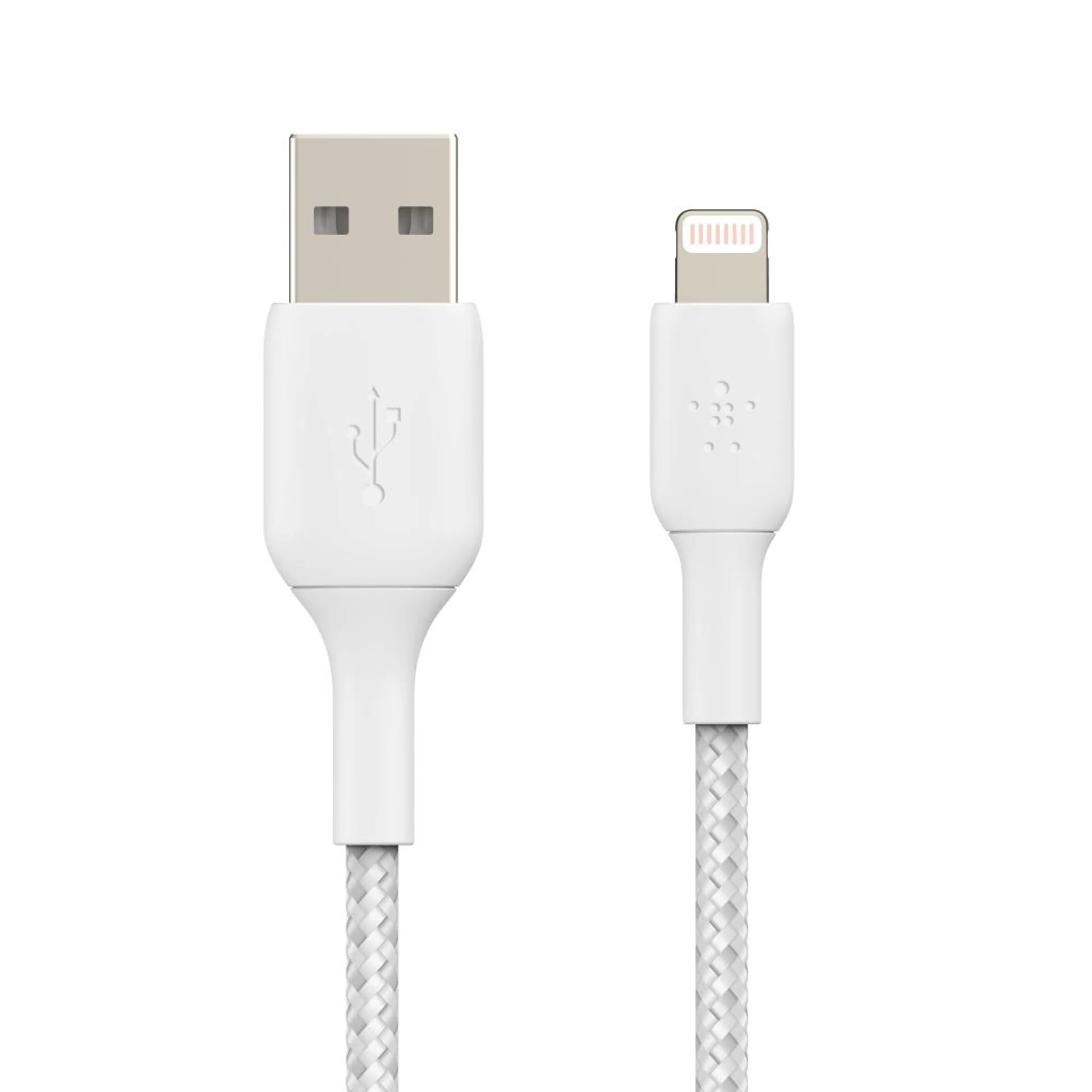 Belkin BOOST CHARGE USB-A to Lightning Cable; Braided - 0;15M - White