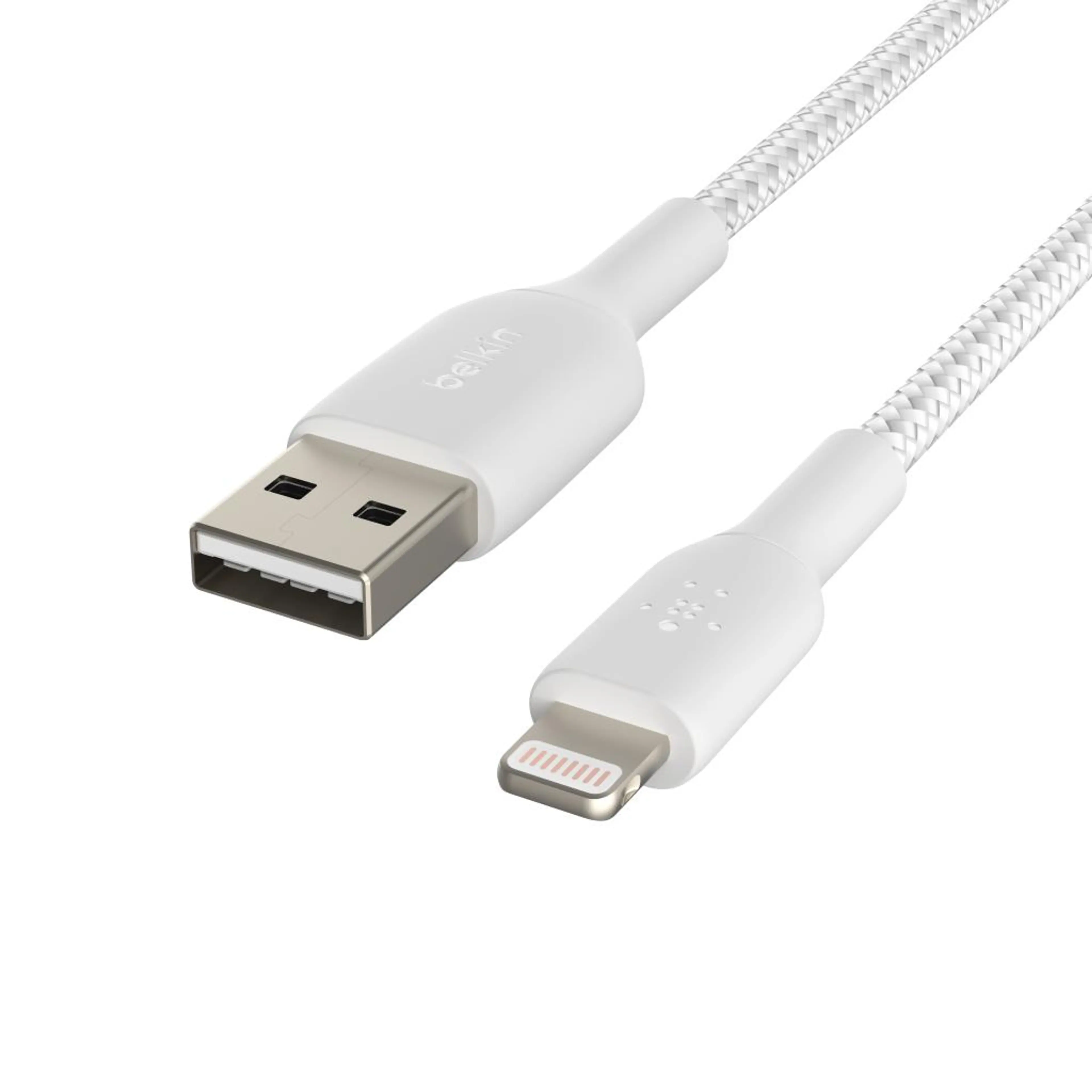Belkin BOOST CHARGE USB-A to Lightning Cable, Braided - 3M - White