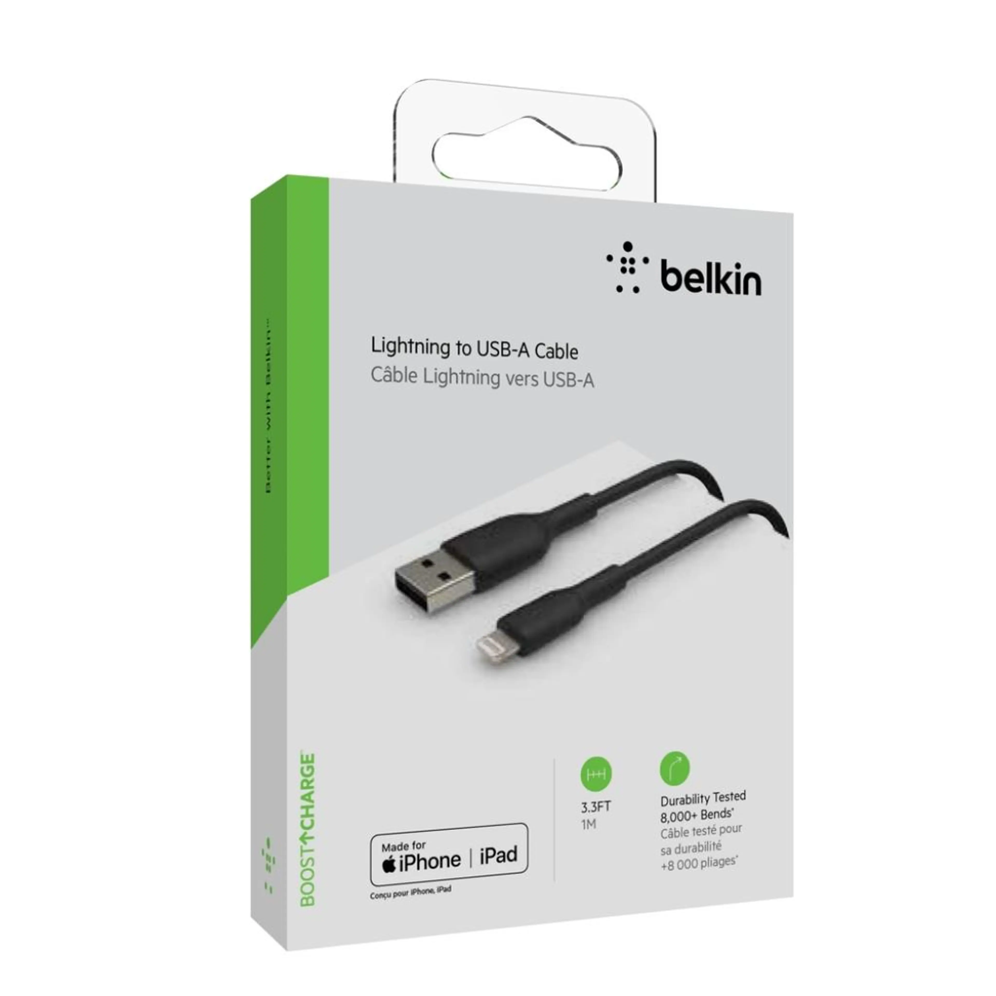 Belkin BOOST CHARGE USB-A to Lightning Cable; PVC - 1M - Black
