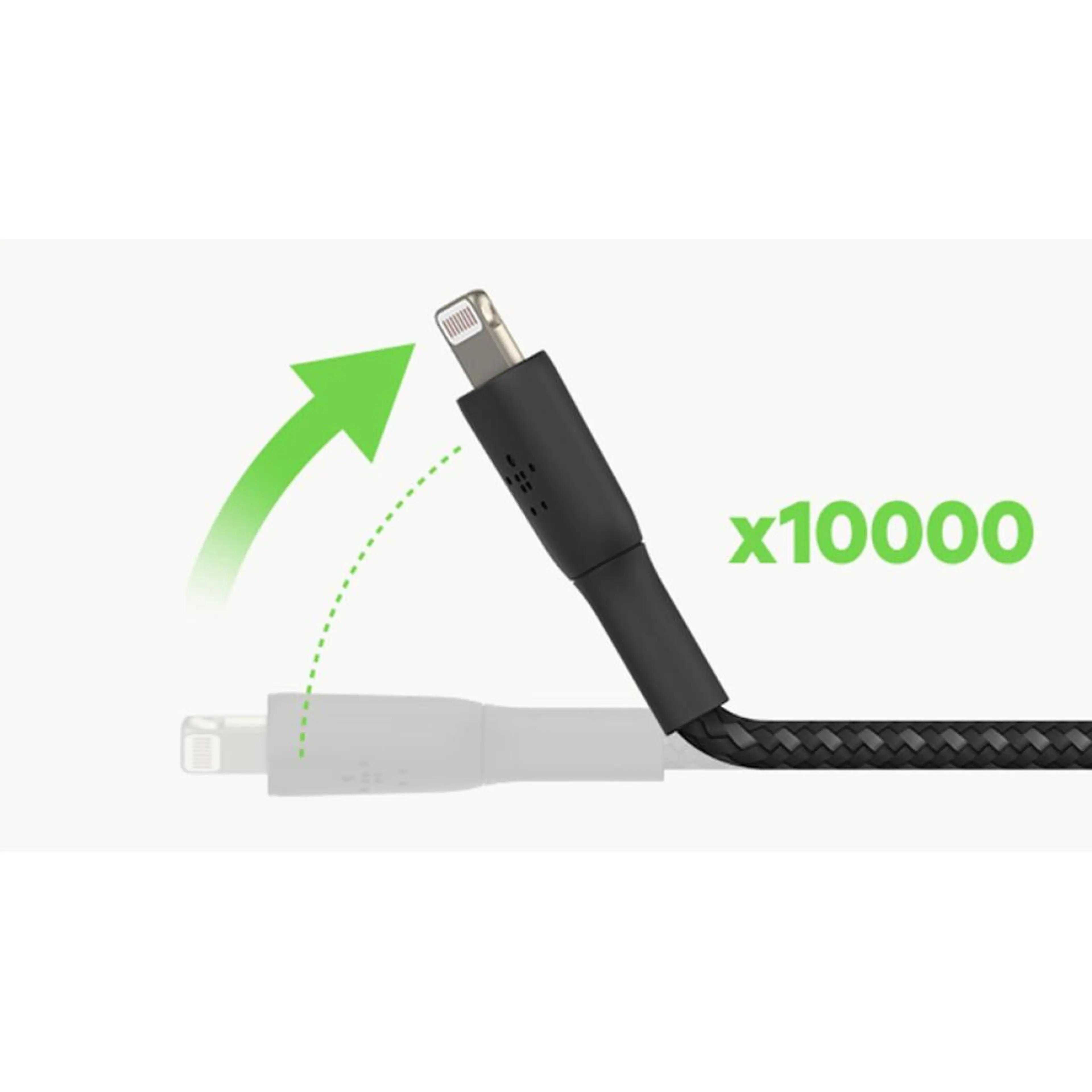 Belkin BOOST CHARGE USB-C to Lightning Cable, Braided - 1M - Black