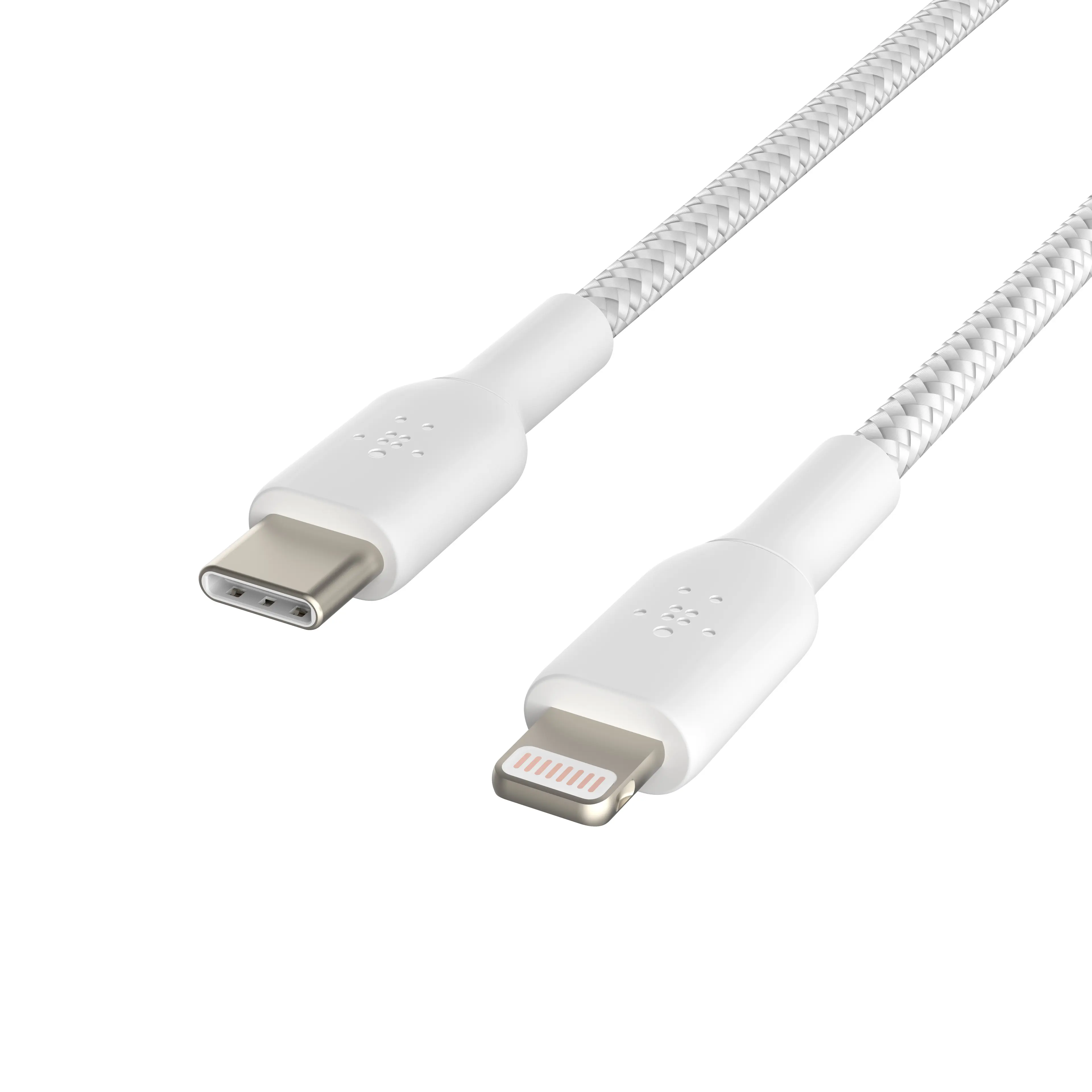 Belkin BOOST CHARGE USB-C to Lightning Cable; Braided - 2M - White