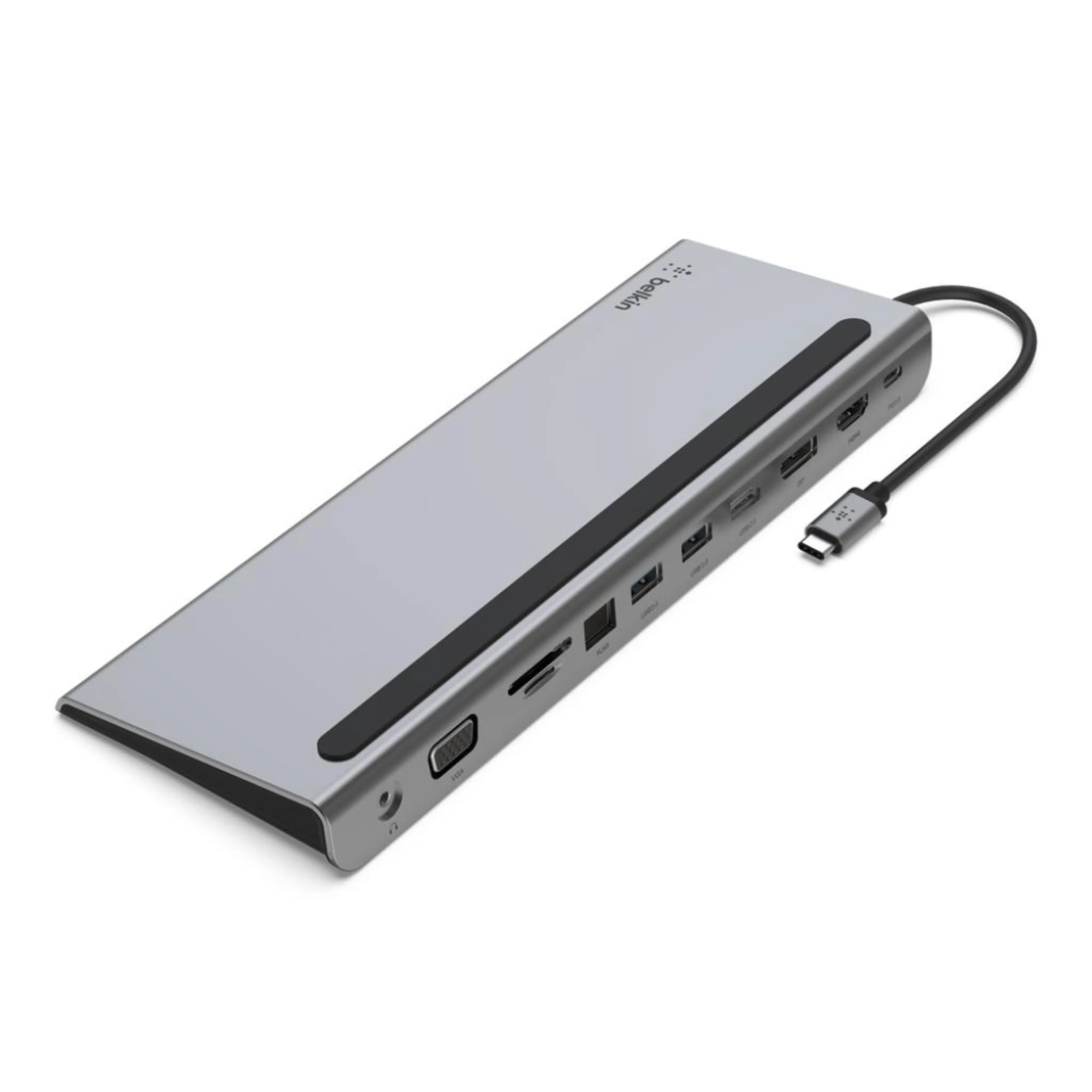 Belkin CONNECT USB-C 11-in-1 Multiport Dock - Grey