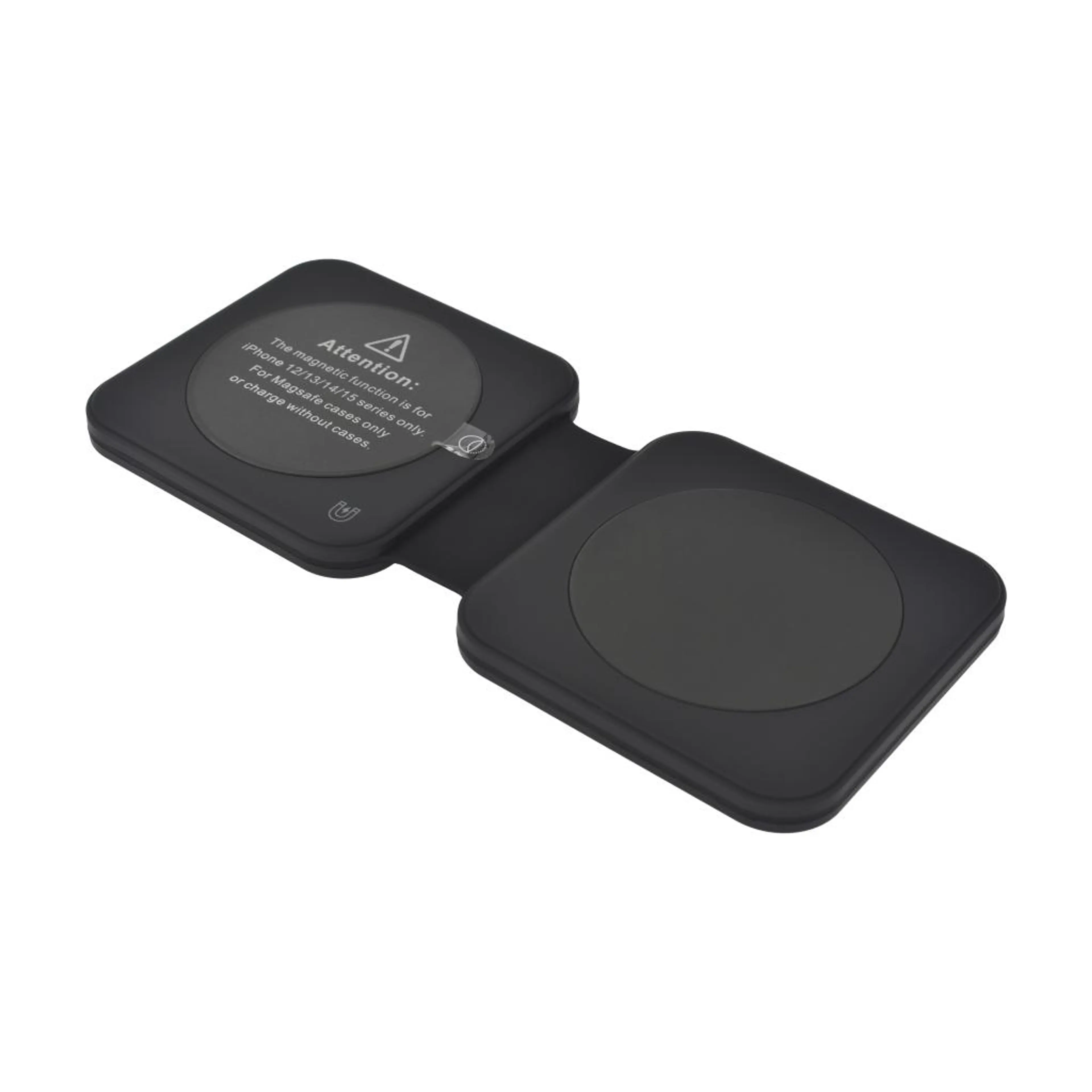 Dviced 2-in-1 foldable magnetic wireless charger - Black