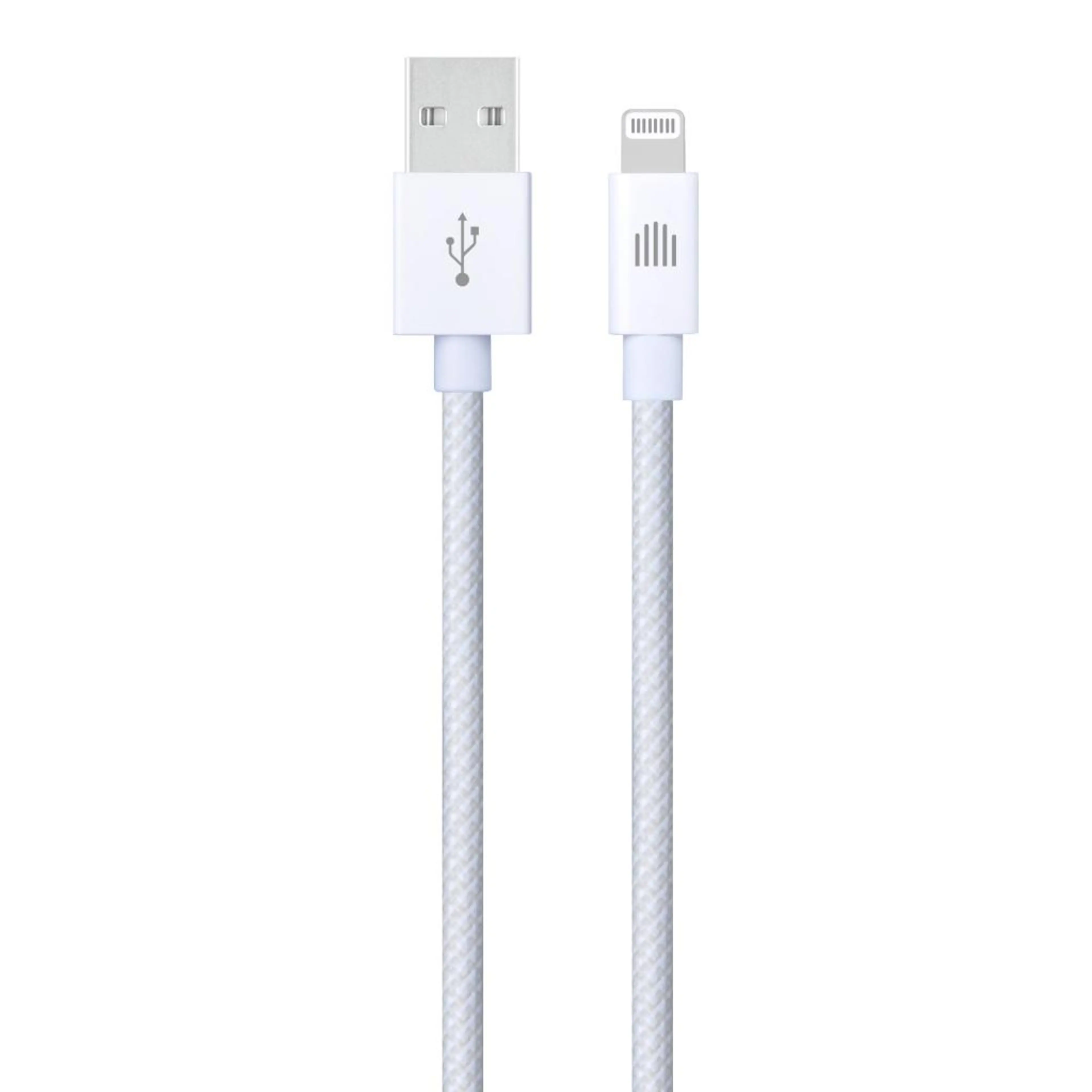 Dviced Cable USB-A to Lightning Nylon Textile 1;25m - White
