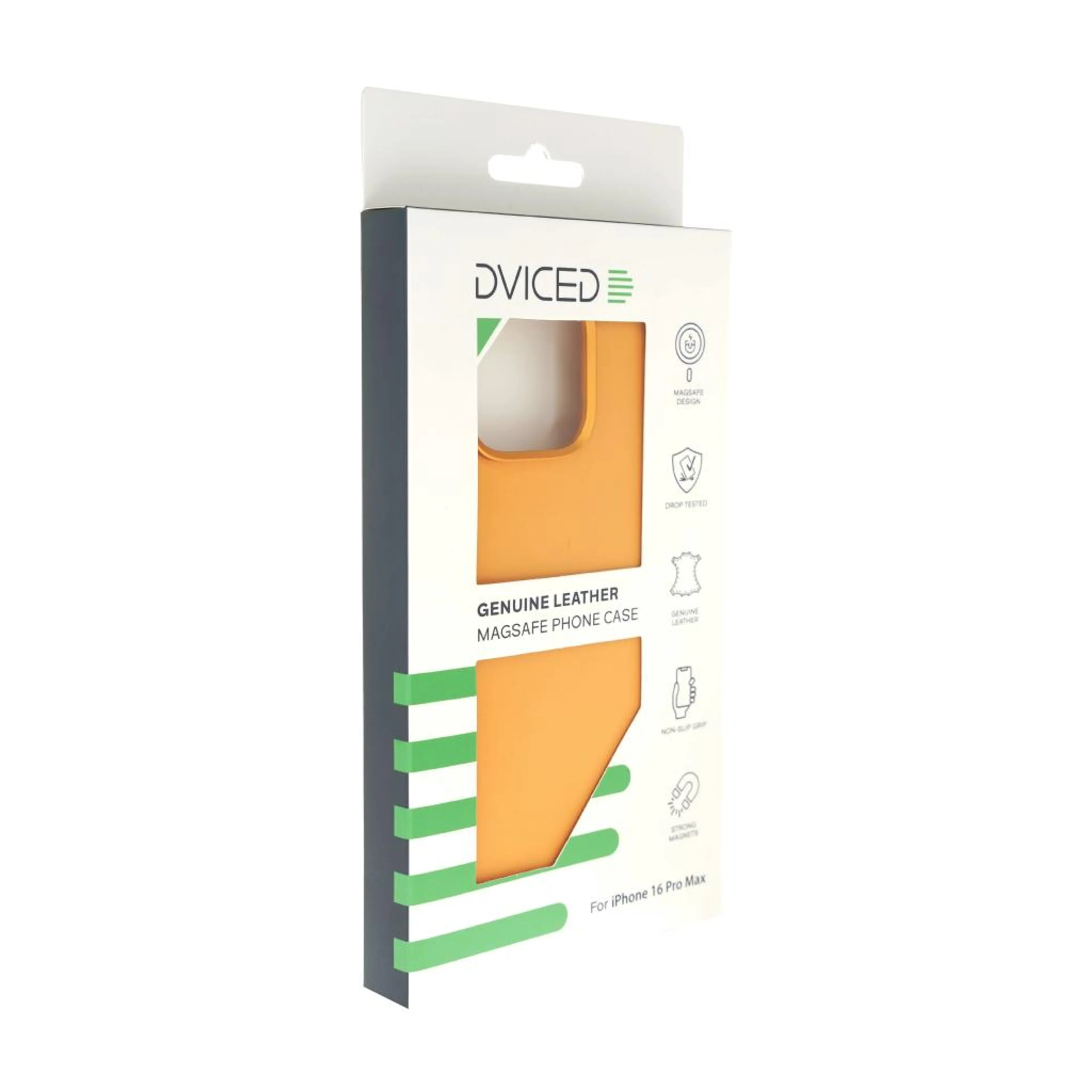 Dviced Leather case with magsafe for iPhone 16 Pro Max - Orange