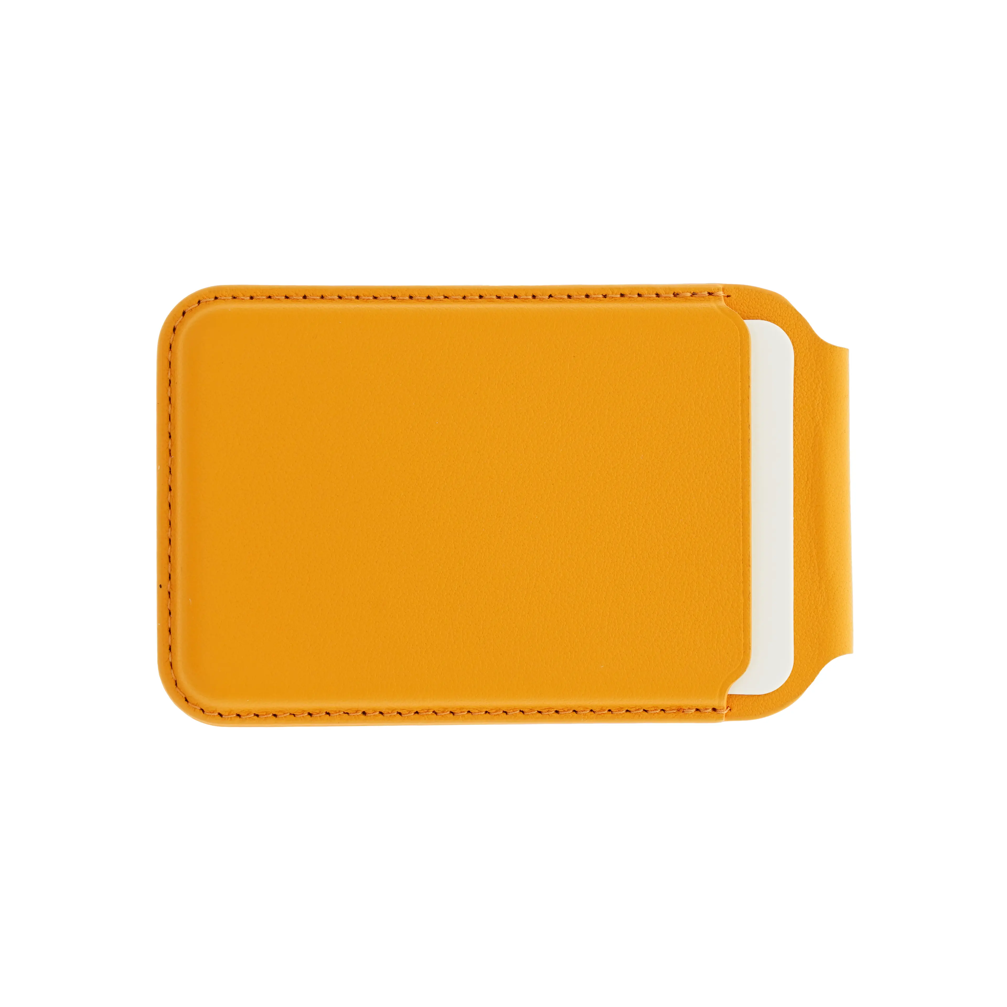 Dviced Leather magsafe foldable cardholder - Orange
