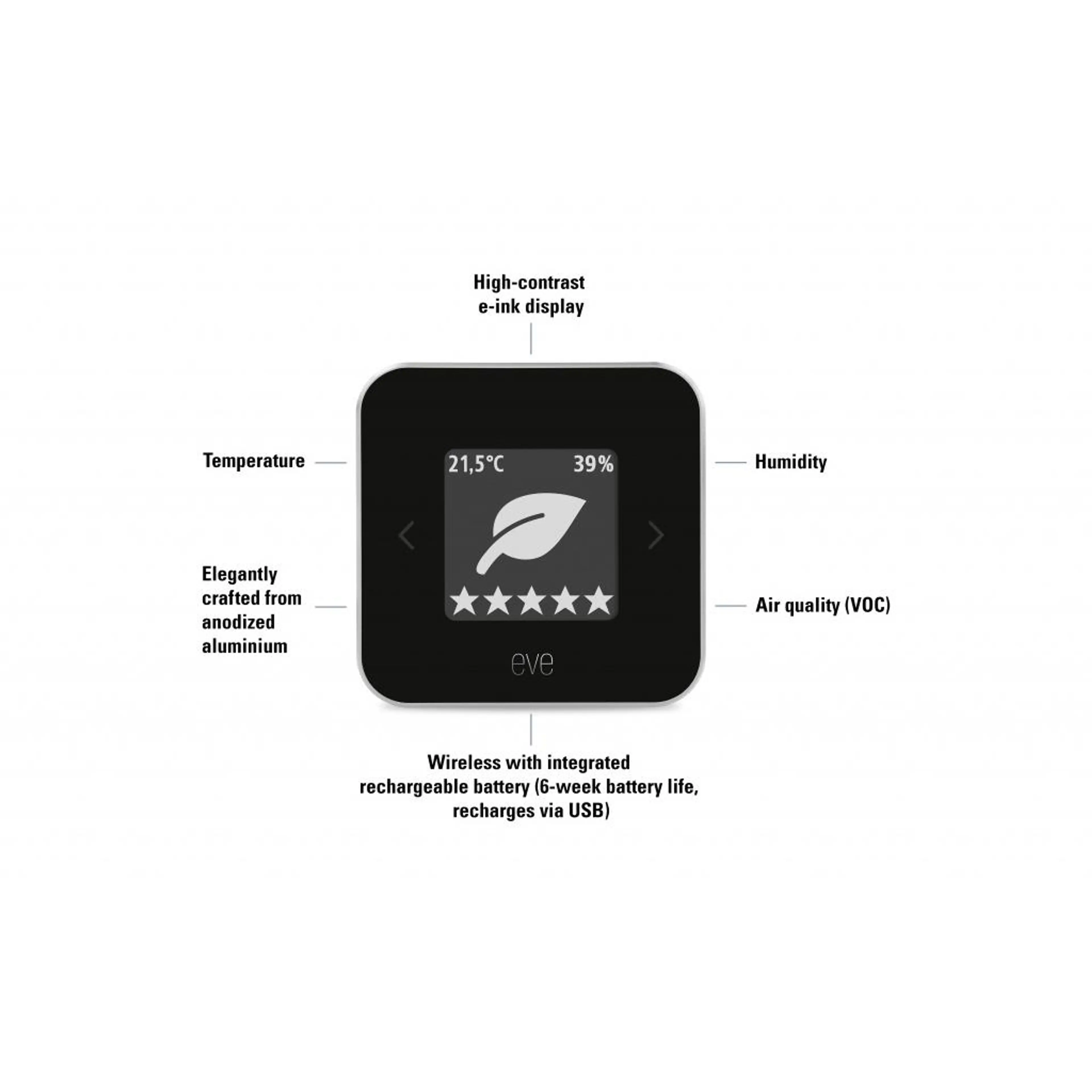 Eve Room Indoor Air Quality Monitor - Thread compatible