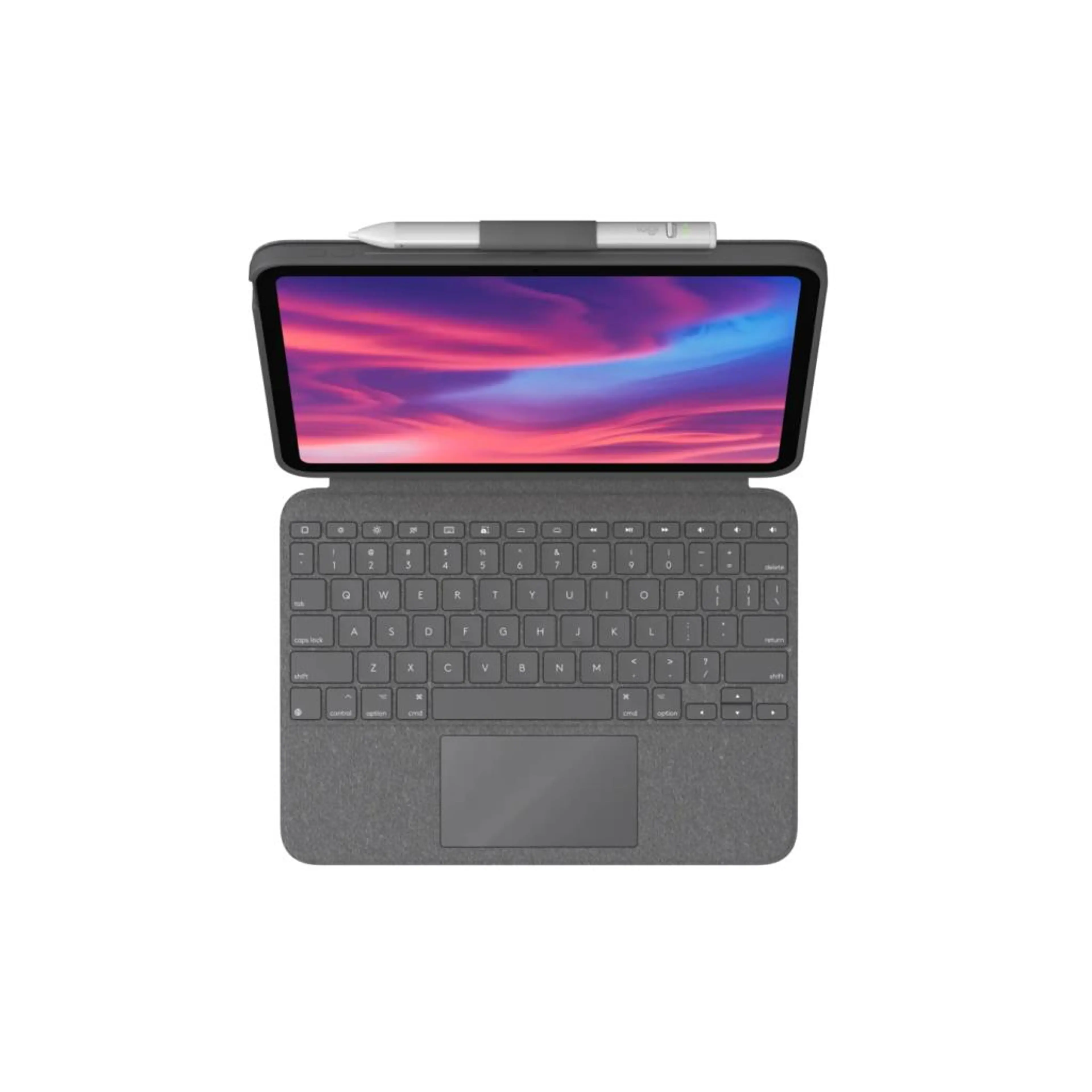 Logitech Combo Touch Detachable backlit keyboard case with trackpad and Smart Connector for iPad (10th gen) - Oxford Grey - US