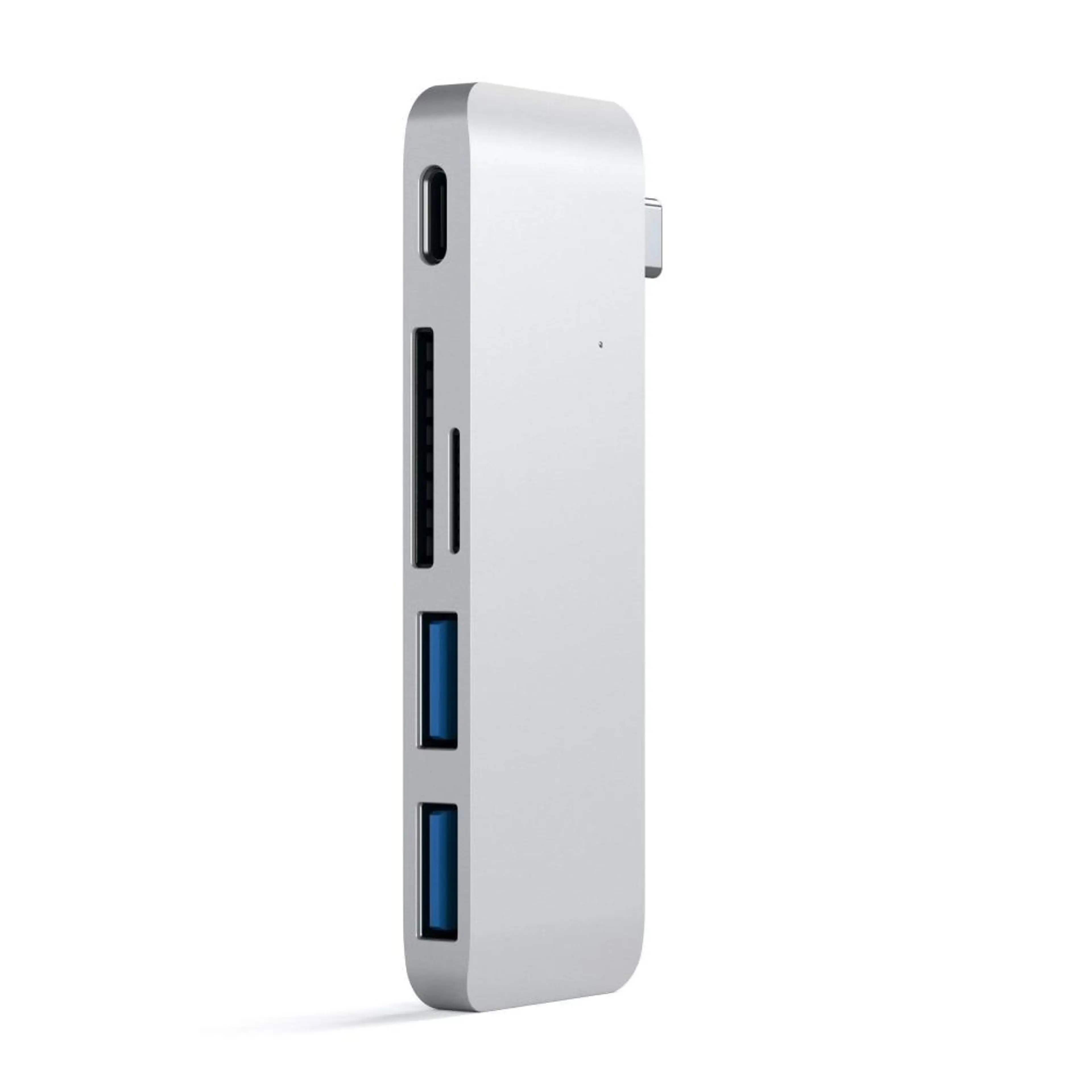 Satechi Aluminium Type-C Passthrough USB Hub (3x USB 3.0;MicroSD) - Silver
