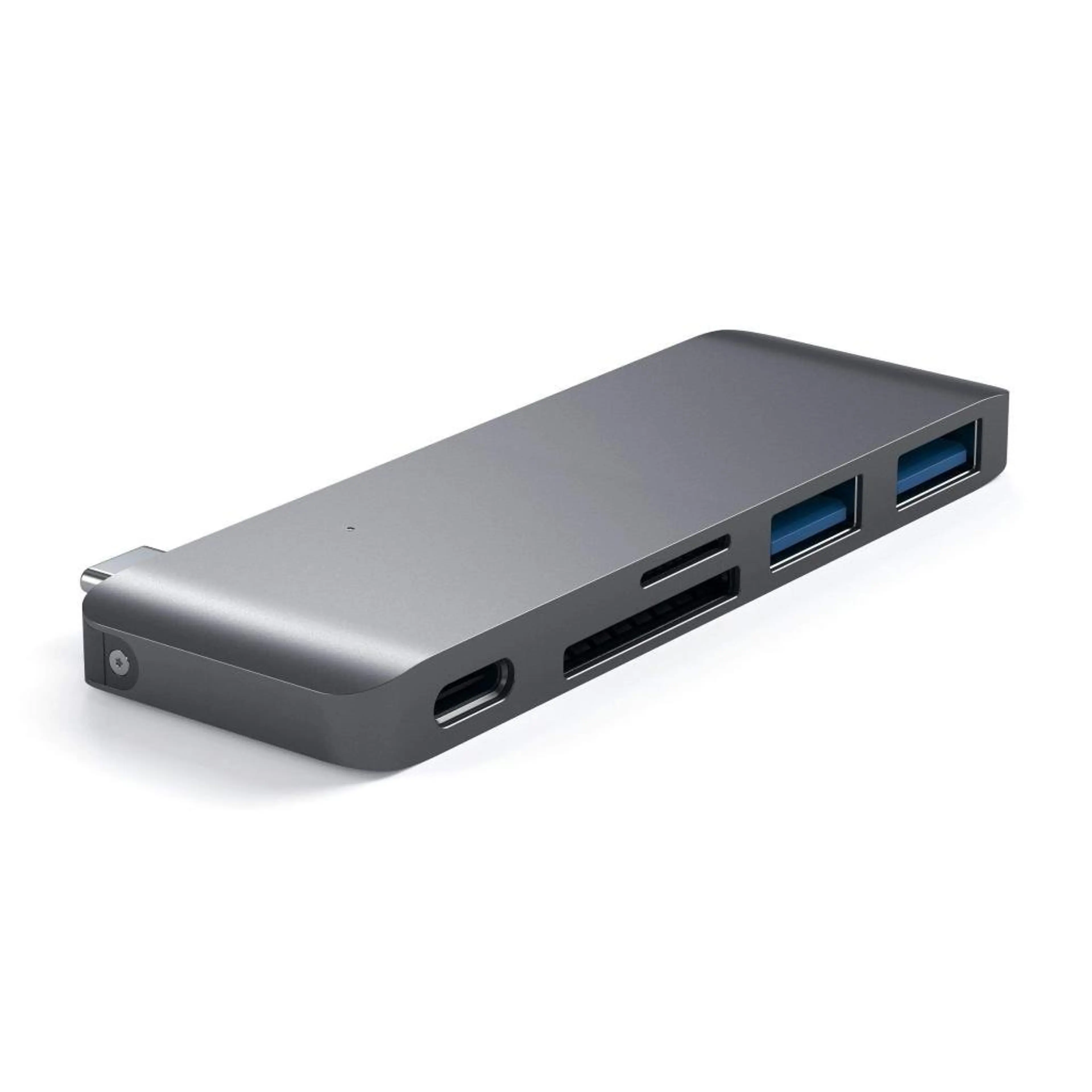 Satechi Aluminium Type-C Passthrough USB Hub (3x USB 3.0;MicroSD) - Space Grey