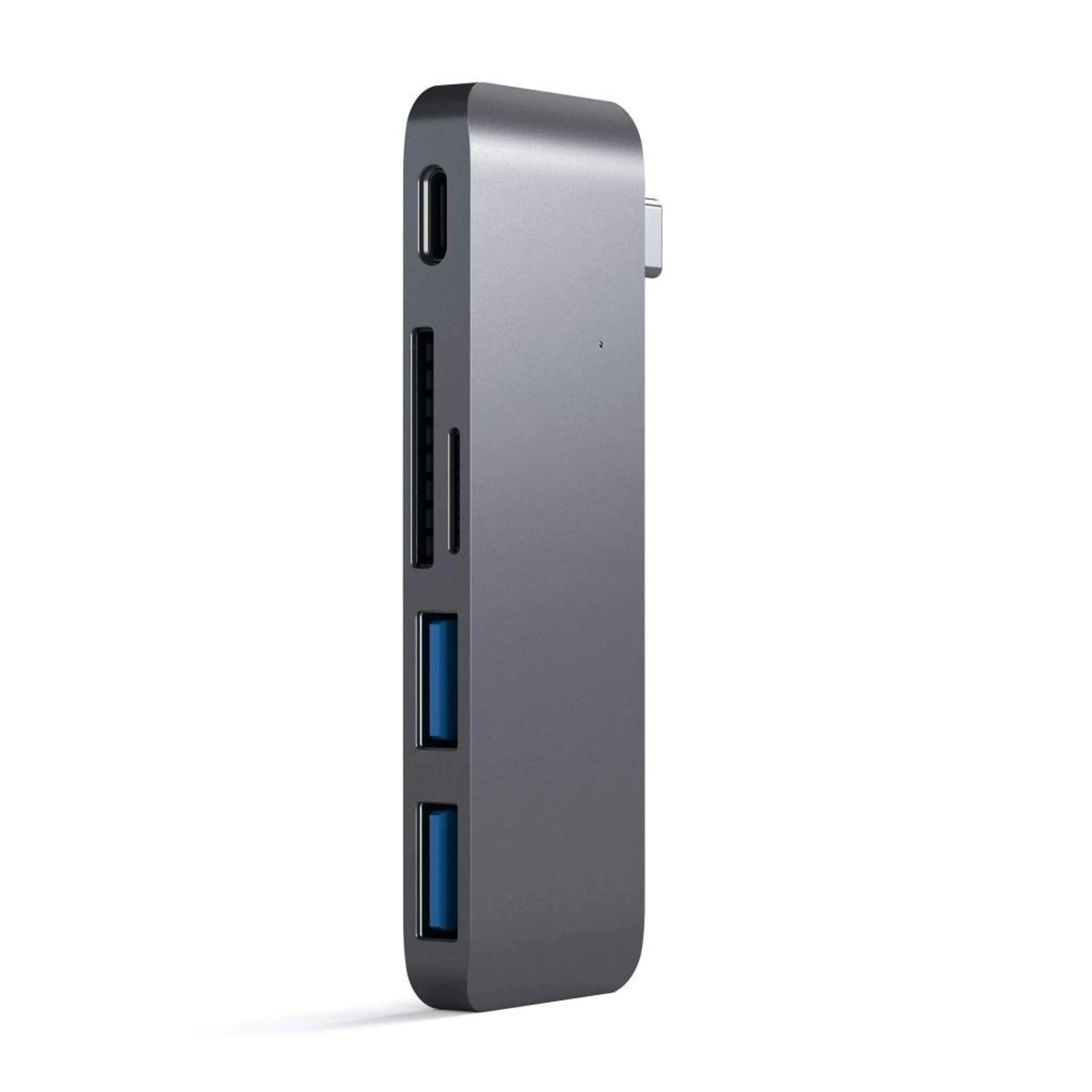 Satechi Aluminium Type-C Passthrough USB Hub (3x USB 3.0;MicroSD) - Space Grey