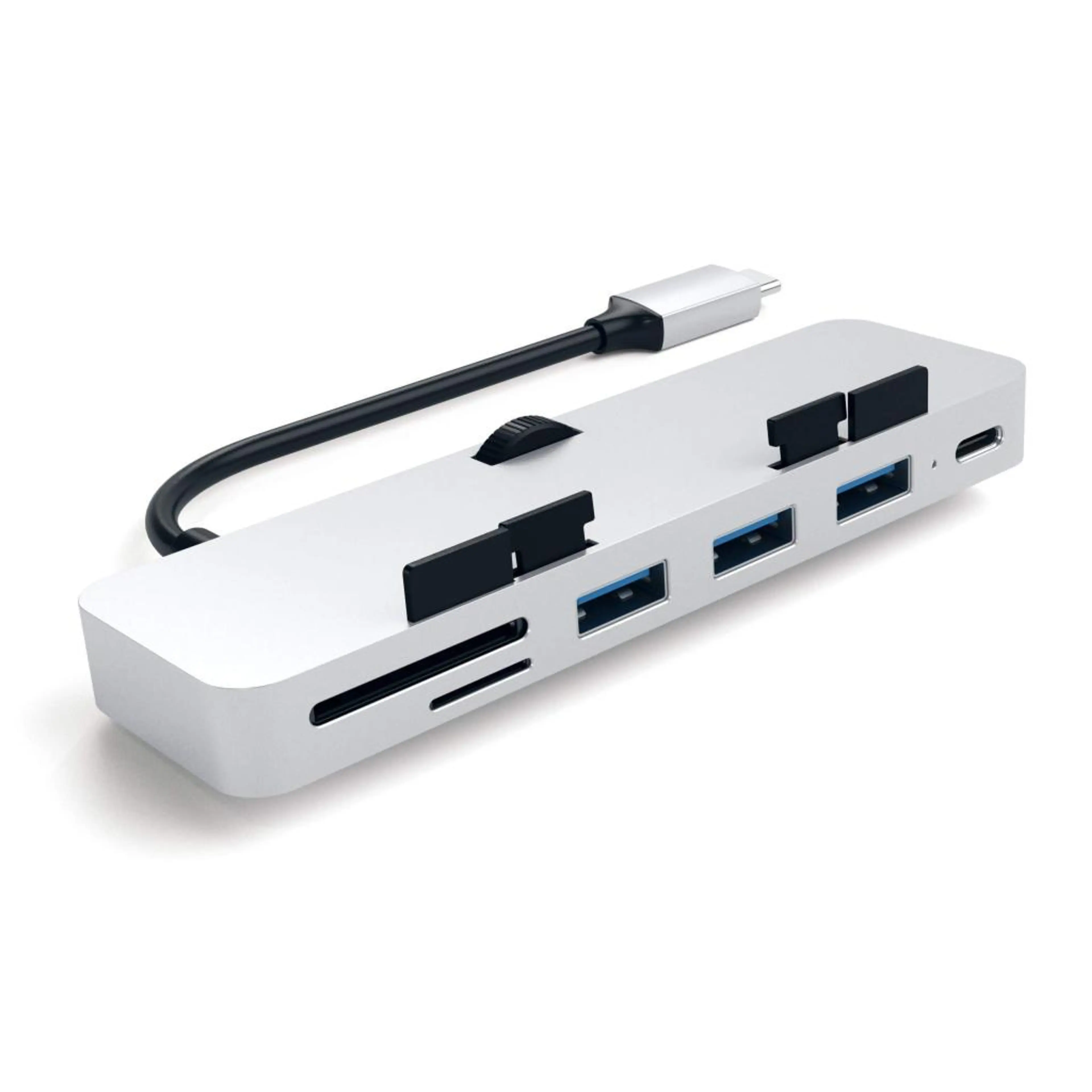 Satechi Aluminum Type-C CLAMP PRO Hub (3x USB 3.0;MicroSD) - Silver