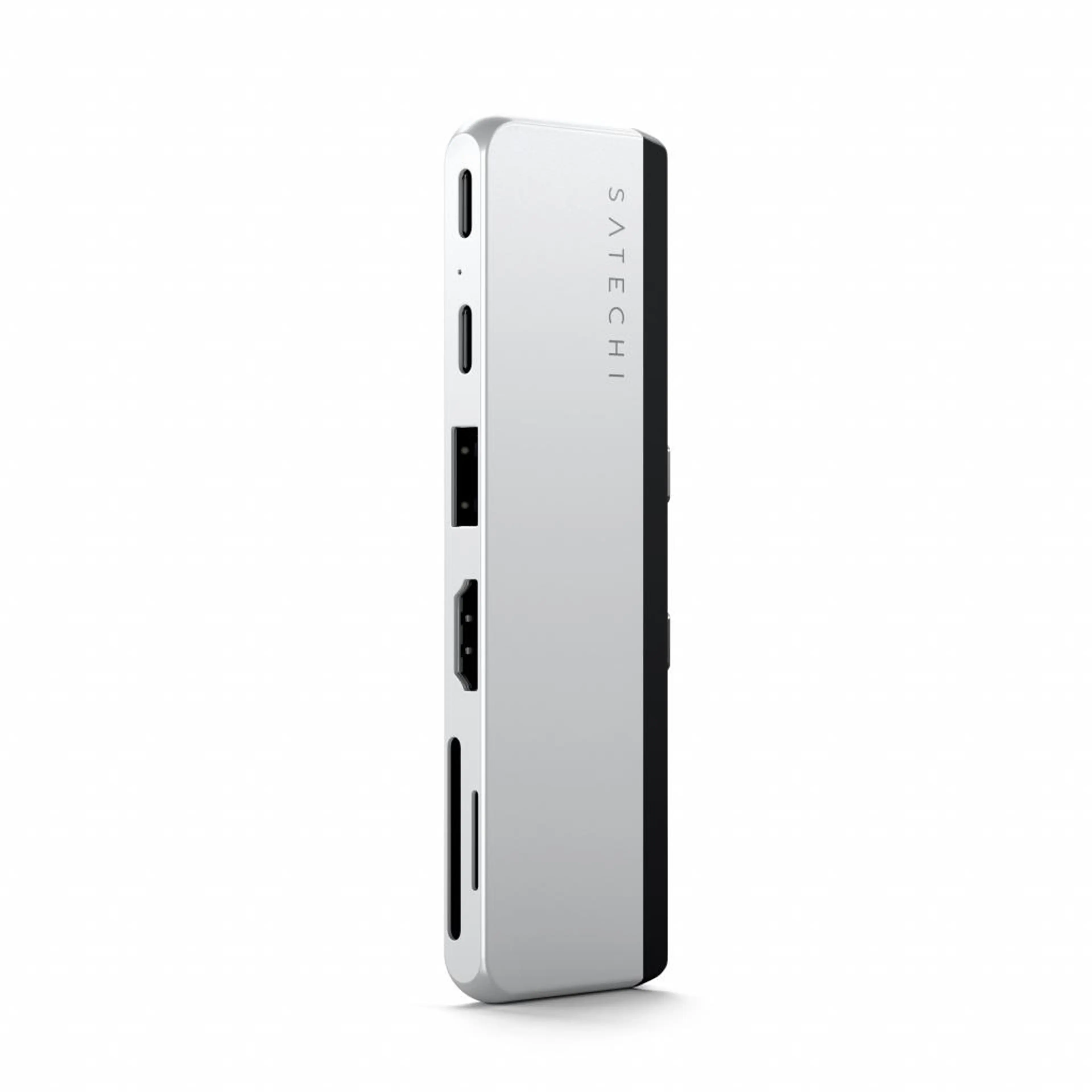 Satechi DUAL USB-C HUB for SURFACE PRO 9 (1x USB4 Pass-through Port 100W PD; 1x 6K/60Hz or Dual 4K/60Hz Video 40Gbps;2x USB-C 3.2 Gen 2 Port; 1x USB-A 3.2 Gen 2; HDMI 2.0 Port (4K/60Hz) SD/microSD)