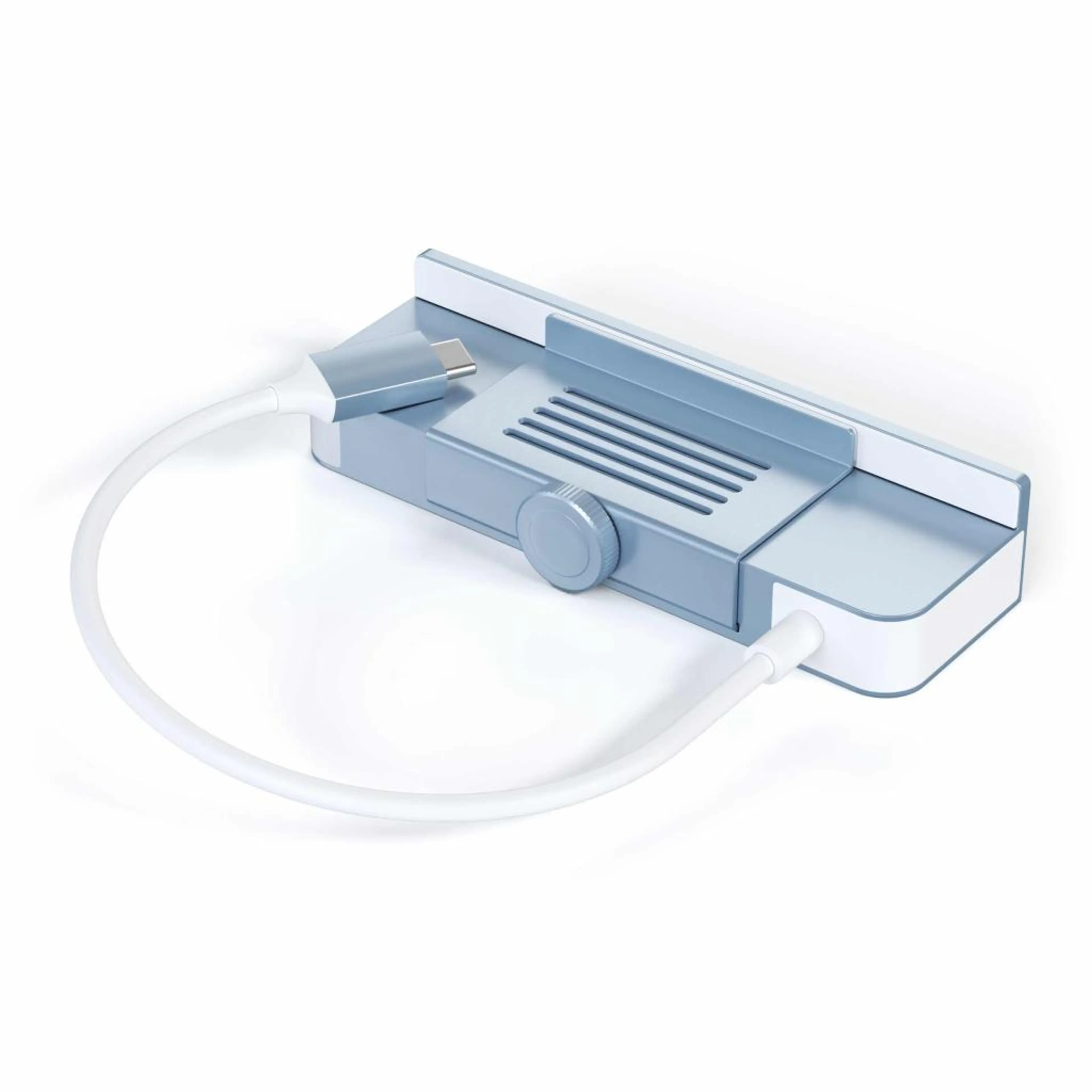Satechi USB-C Clamp Hub iMac 24inch (2021) / (1x USB-C up to 5 Gbps;3x USB-A 3.0 up to 5 Gbps; inc. Apple S.Drive Micro/SD) - Blue