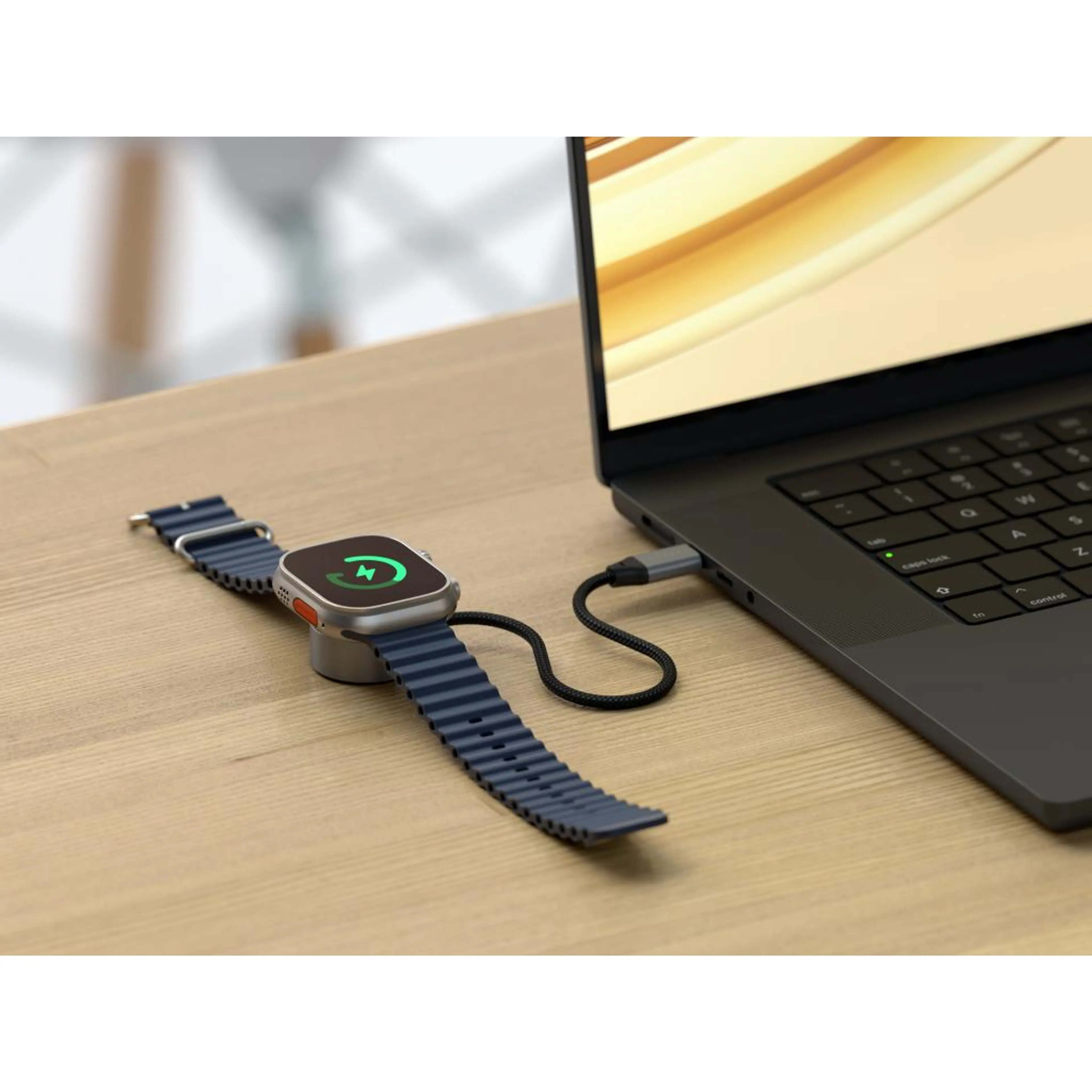 Satechi USB-C Magnetic Fast-Charging Cable for Apple Watch - Space Gray