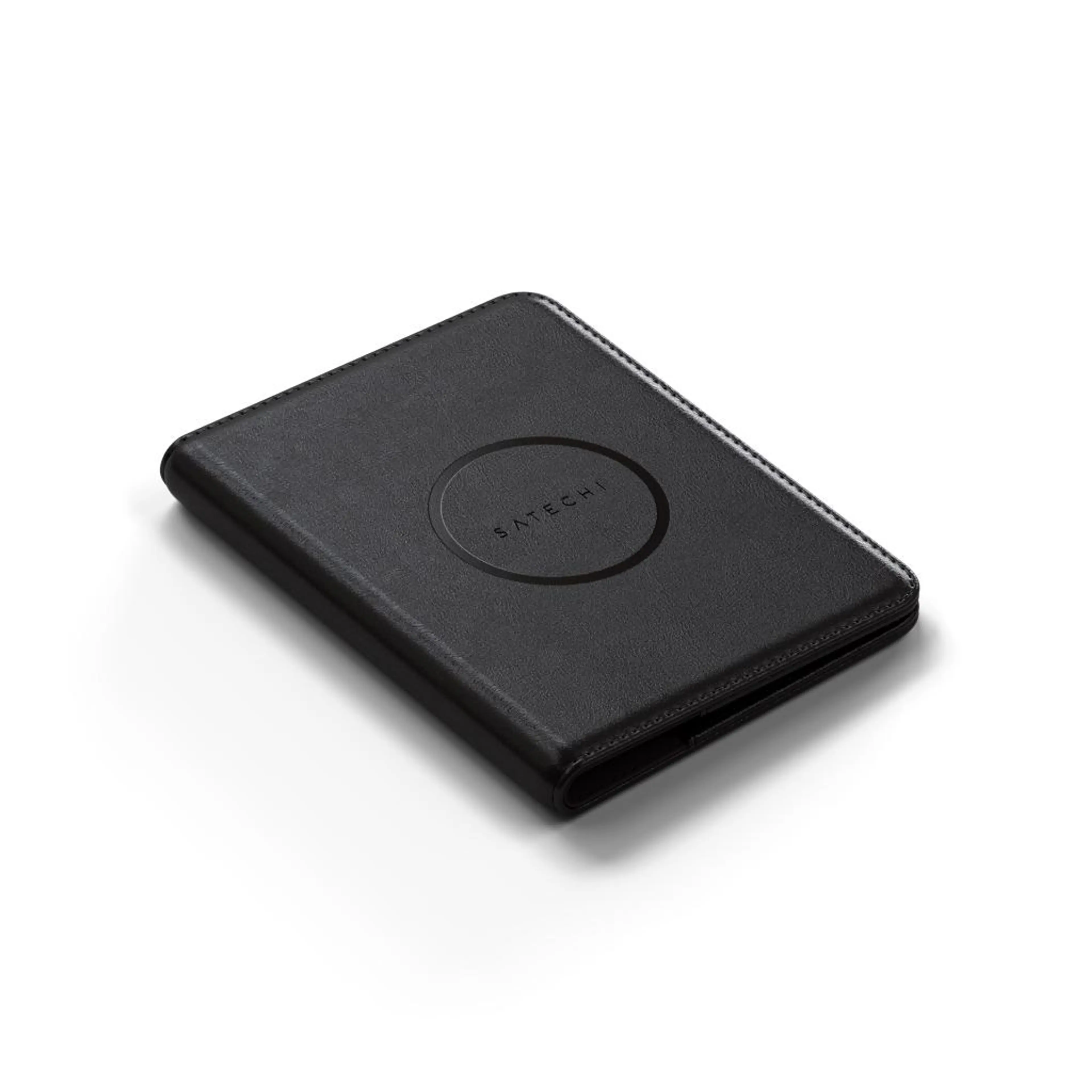Satechi Vegan-Leather Passport Cover w Find My - Black
