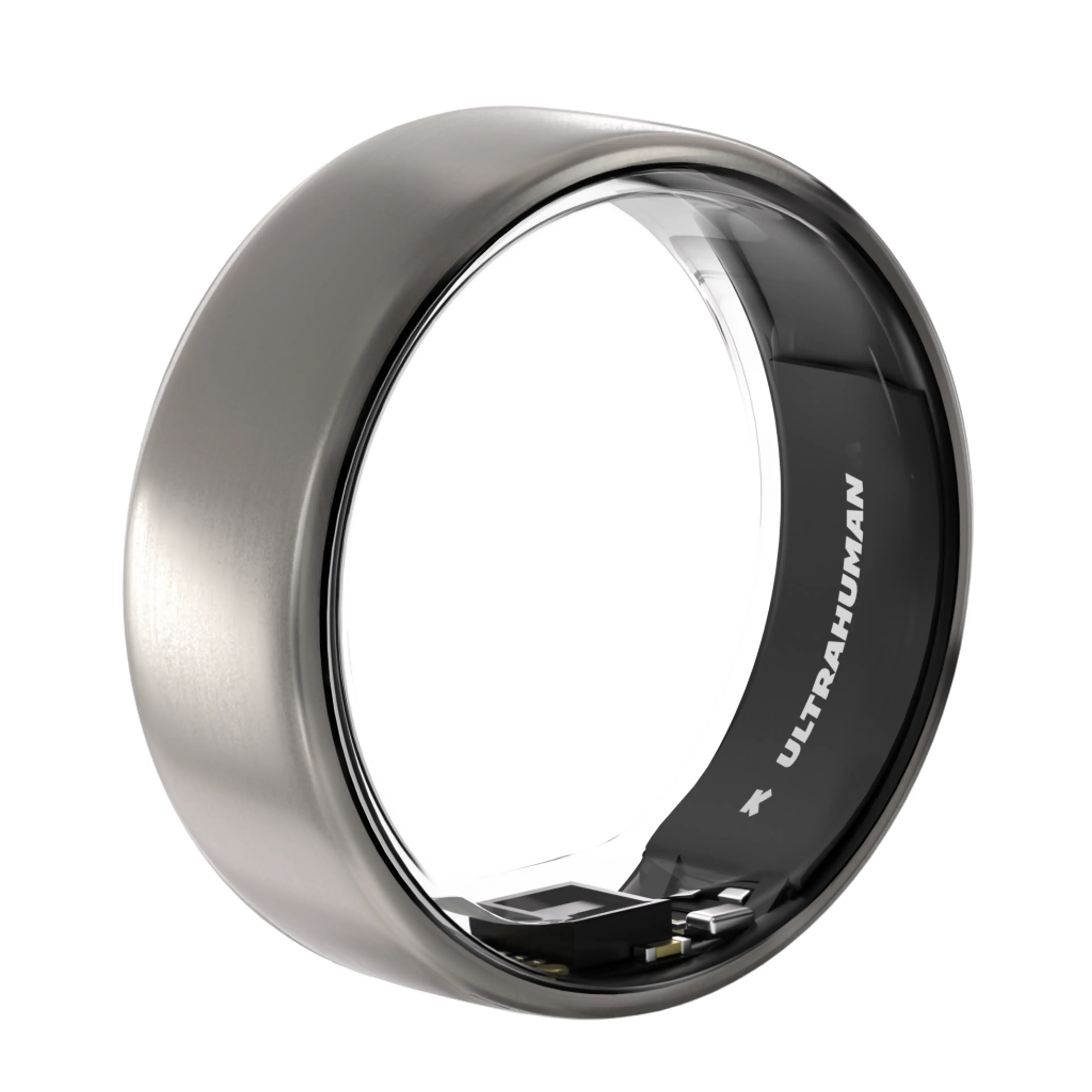 Ultrahuman Ring Air - Smart Ring; Charger; USB Cable / Size-08- Raw_Titanium