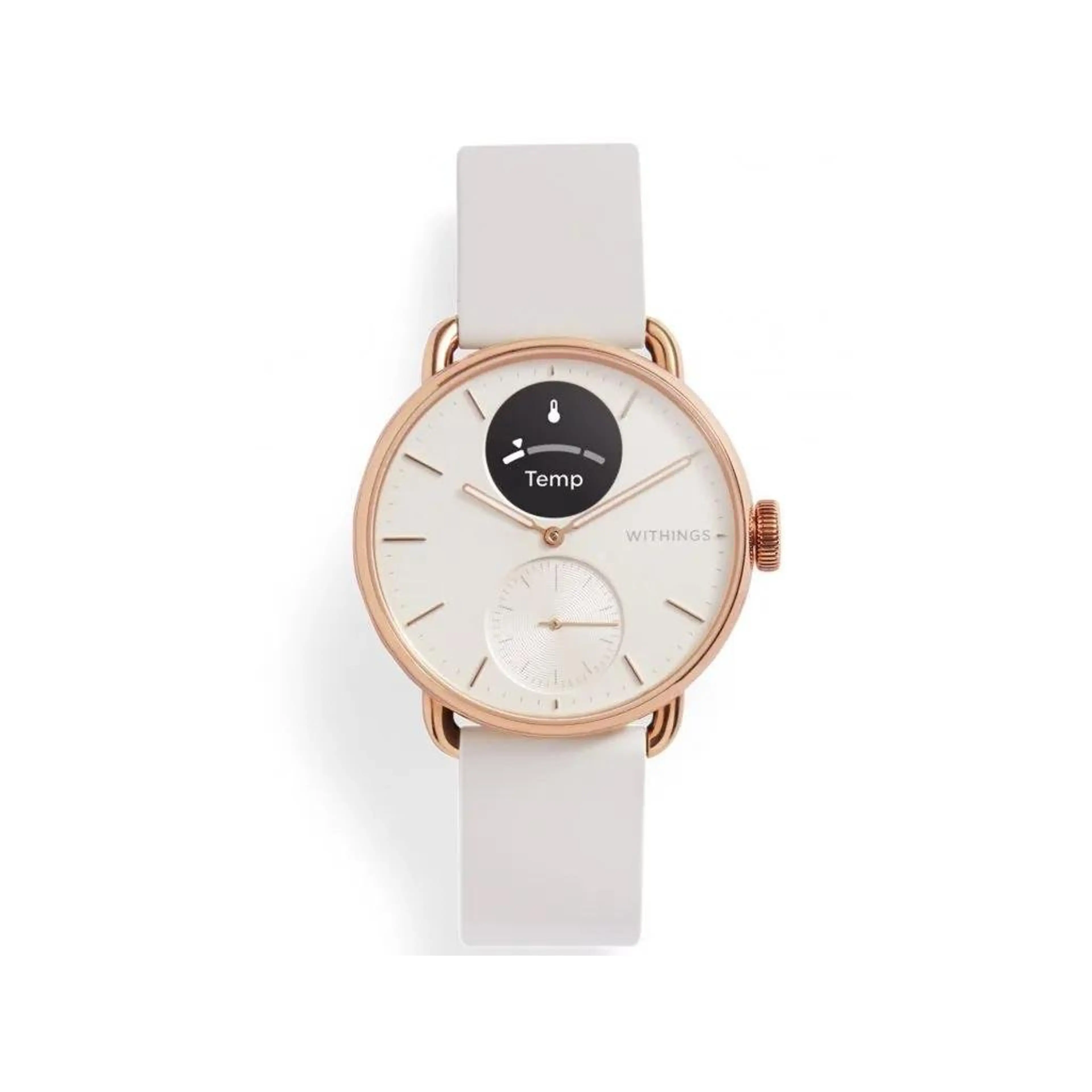 Withings Scanwatch 2 / 38mm (Activity; Sleep Tracker; ECG; Temperature; SPO2 / Stainless steel; fkm wristband; sapphire glass) - Sand