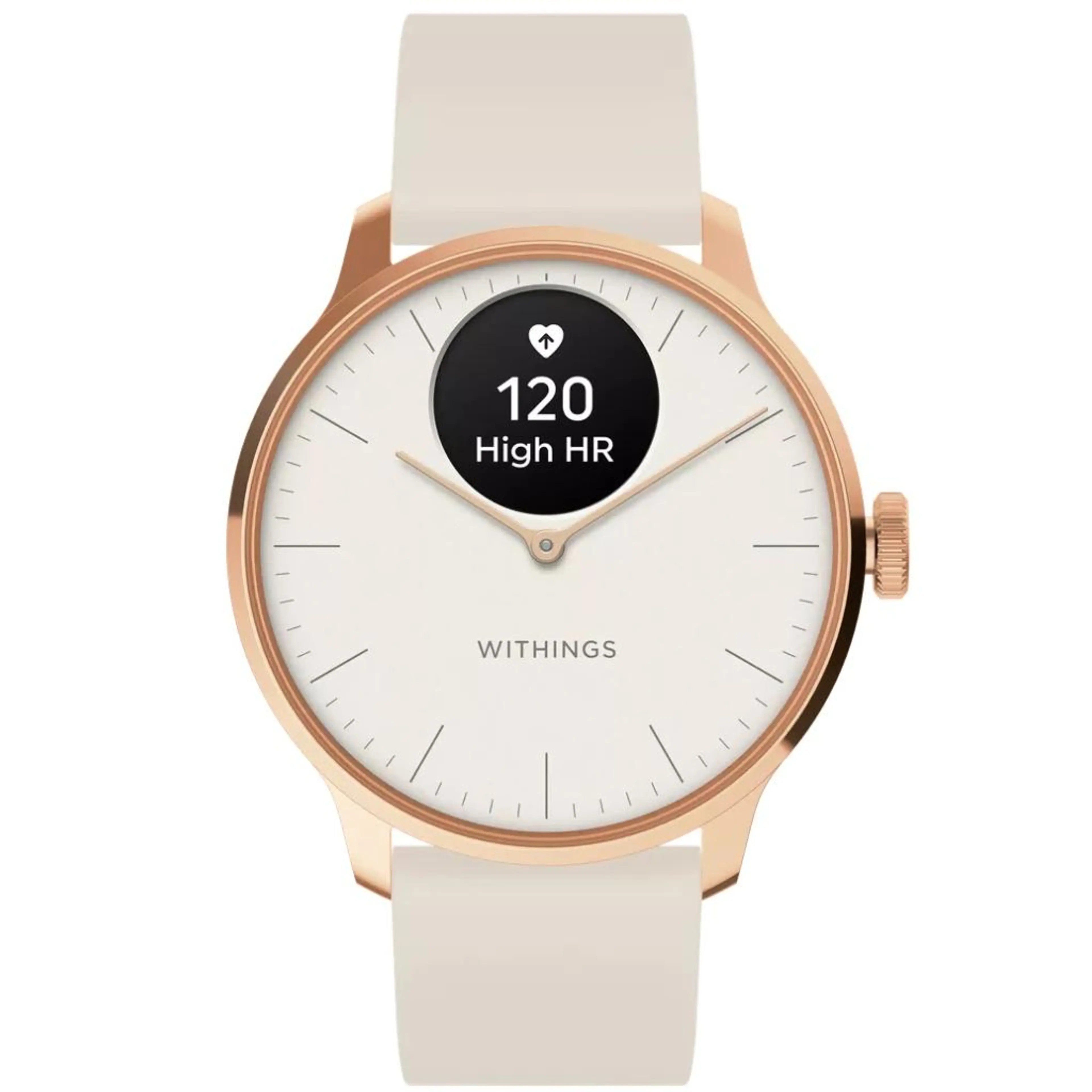 Withings Scanwatch Light / 37mm (Activity; Sleep Tracker / Stainless steel; fkm wristband; sapphire glass) - Sand