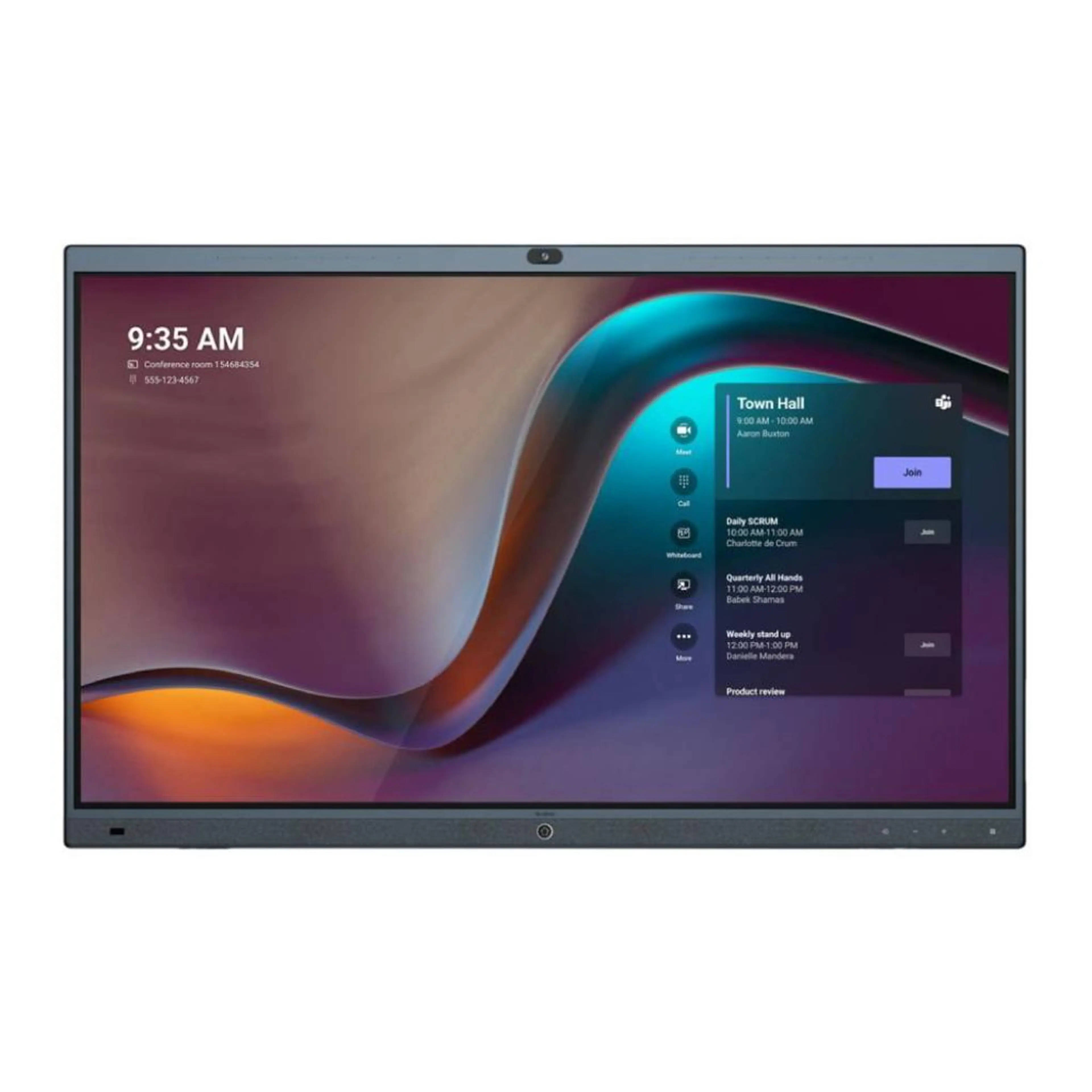 Yealink MeetingBoard 65 конферентен интерактивен дисплей с камера и микрофони, 65", 4K, 120°